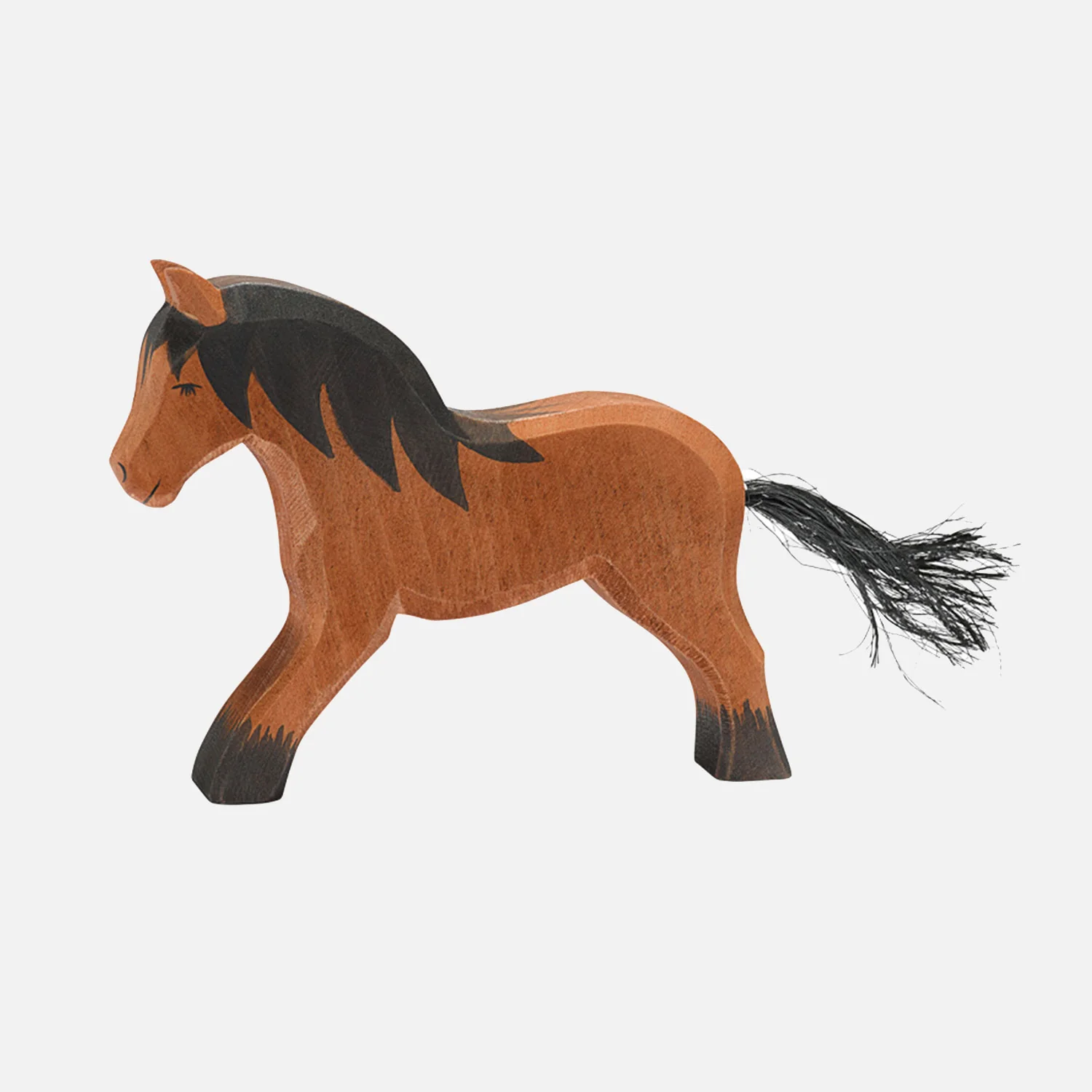 Handcrafted Wooden Cold Blood Horse - Image 2