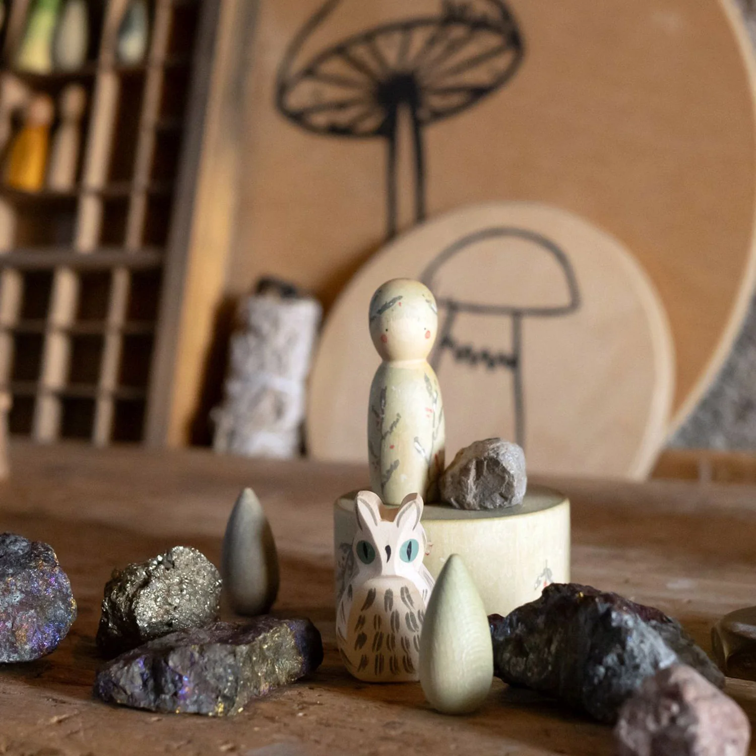 Handcrafted Wooden Grapat x Ostheimer set - Hello Winter - Image 2