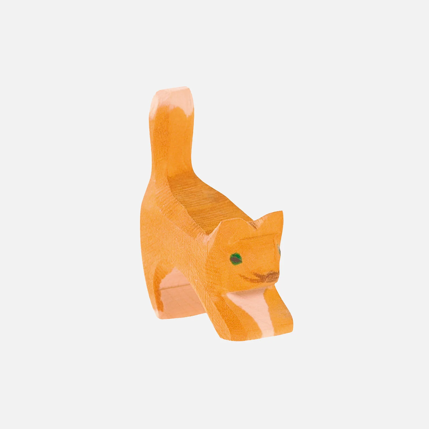 Handcrafted Wooden Small Cat Head Low - Image 2