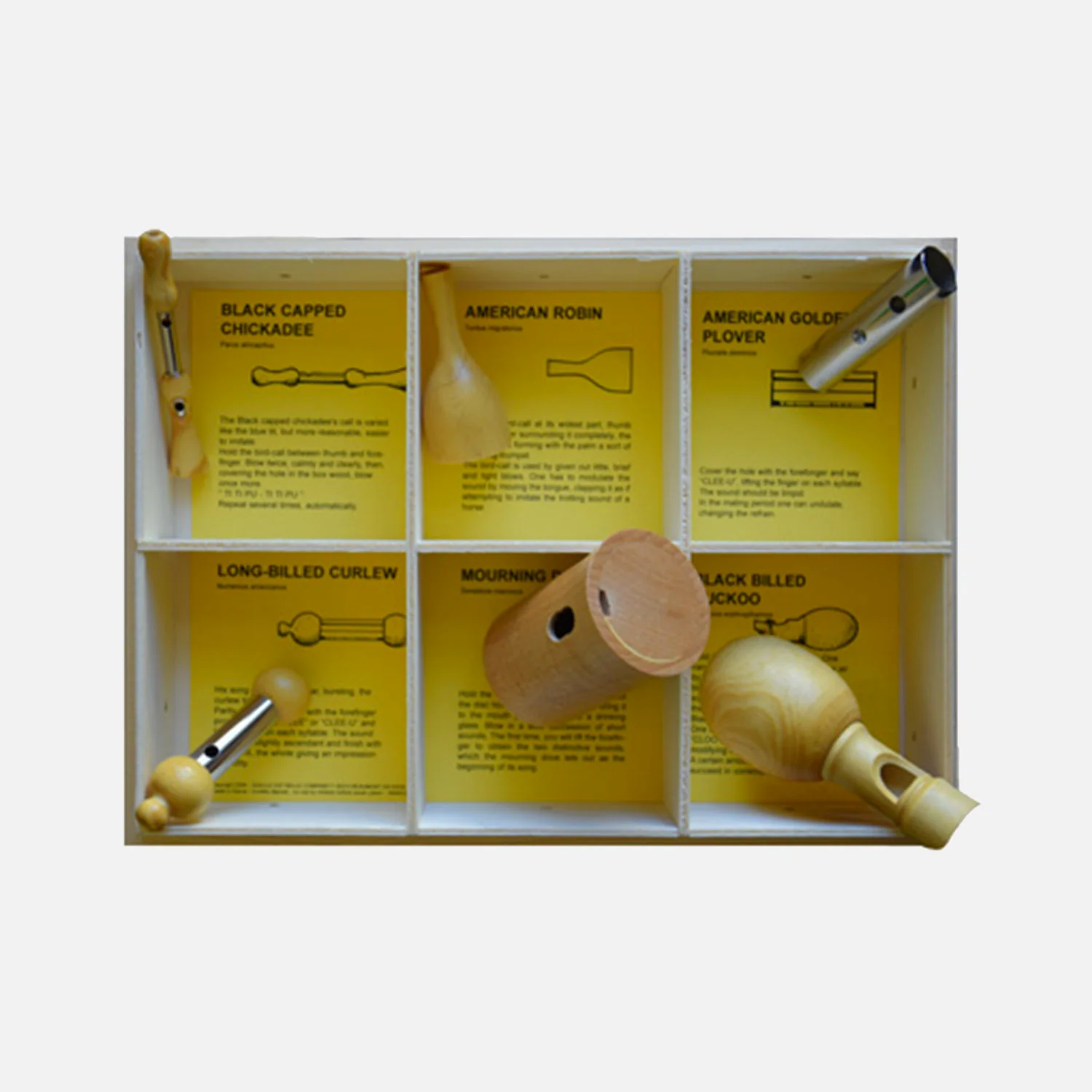 Handmade Wooden Bird Callers - North American Birds - Set of 6 - Image 2