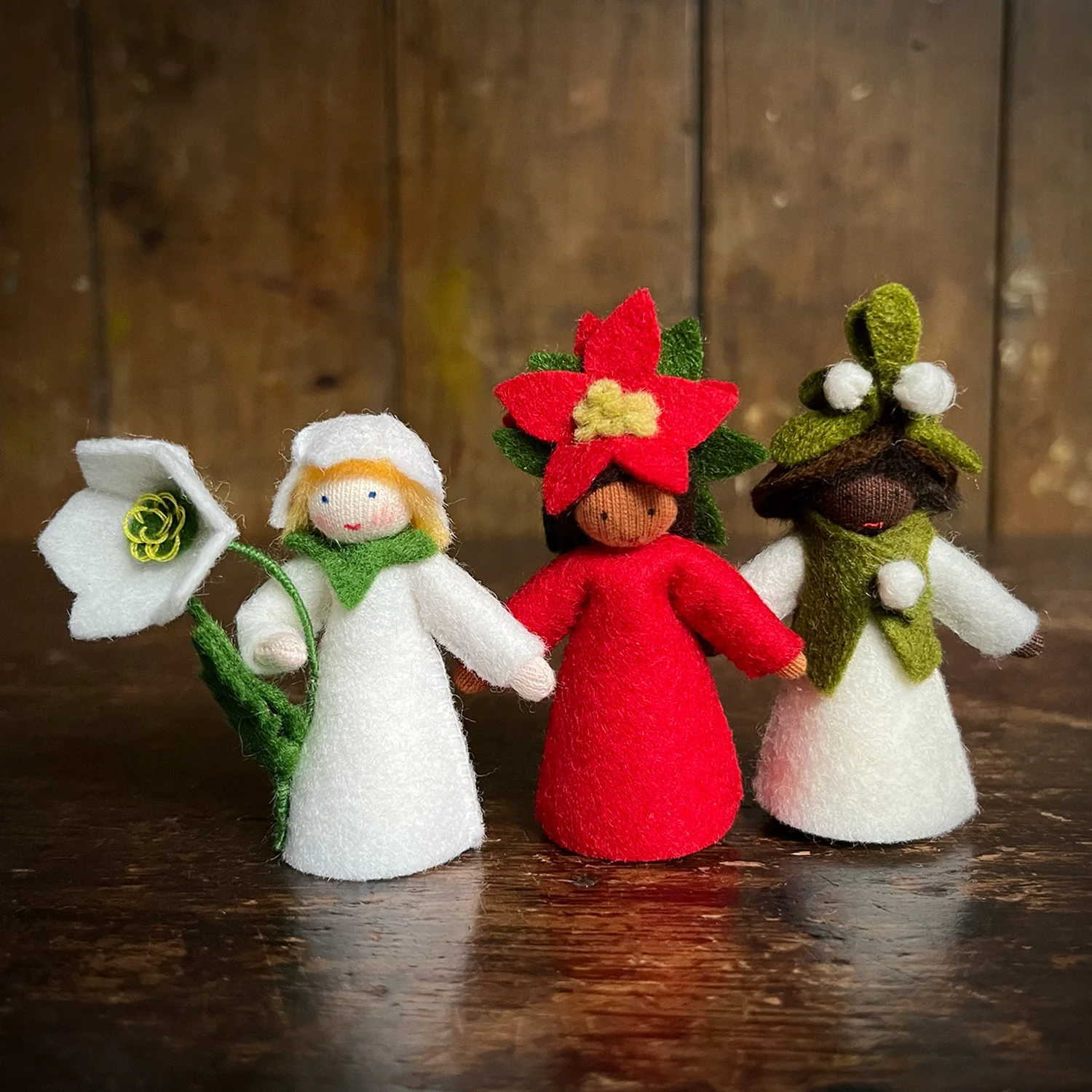 Handmade Wool Fairy - Mistletoe Boy - Black - Image 2