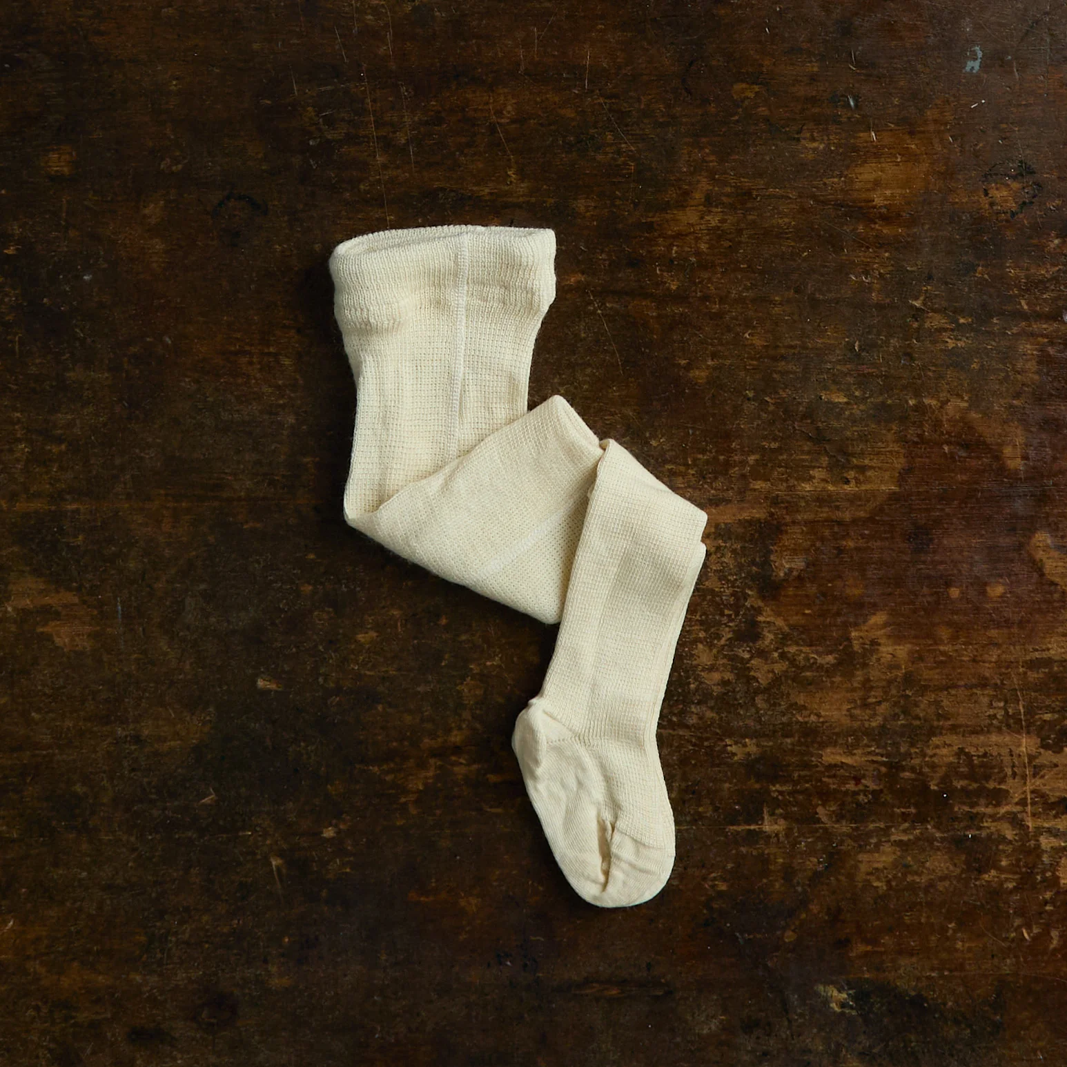 Baby & Kids Wool/Cotton Tights - Natural