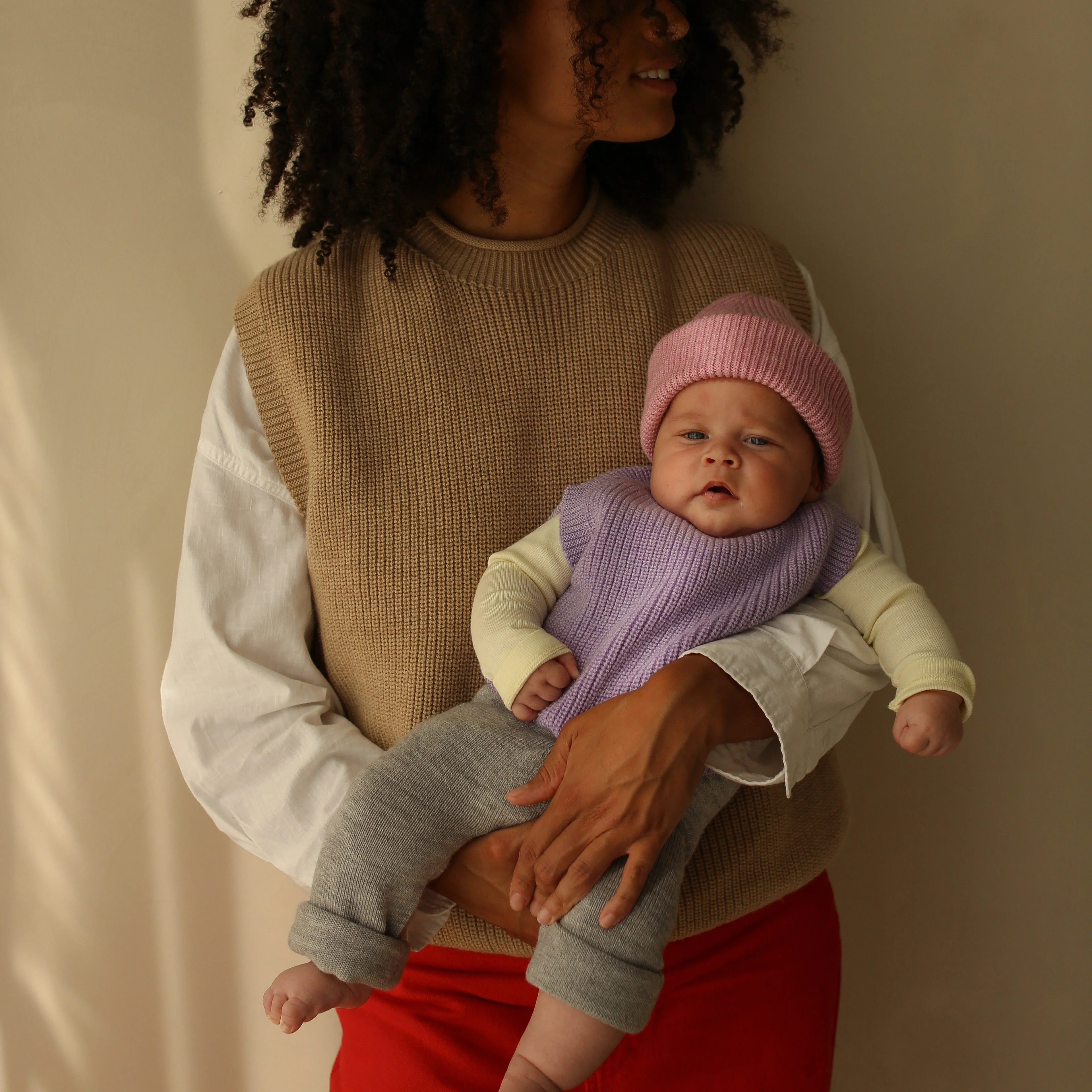 Baby & Kids Merino Wool Harvey Vest - Lilac - Image 3