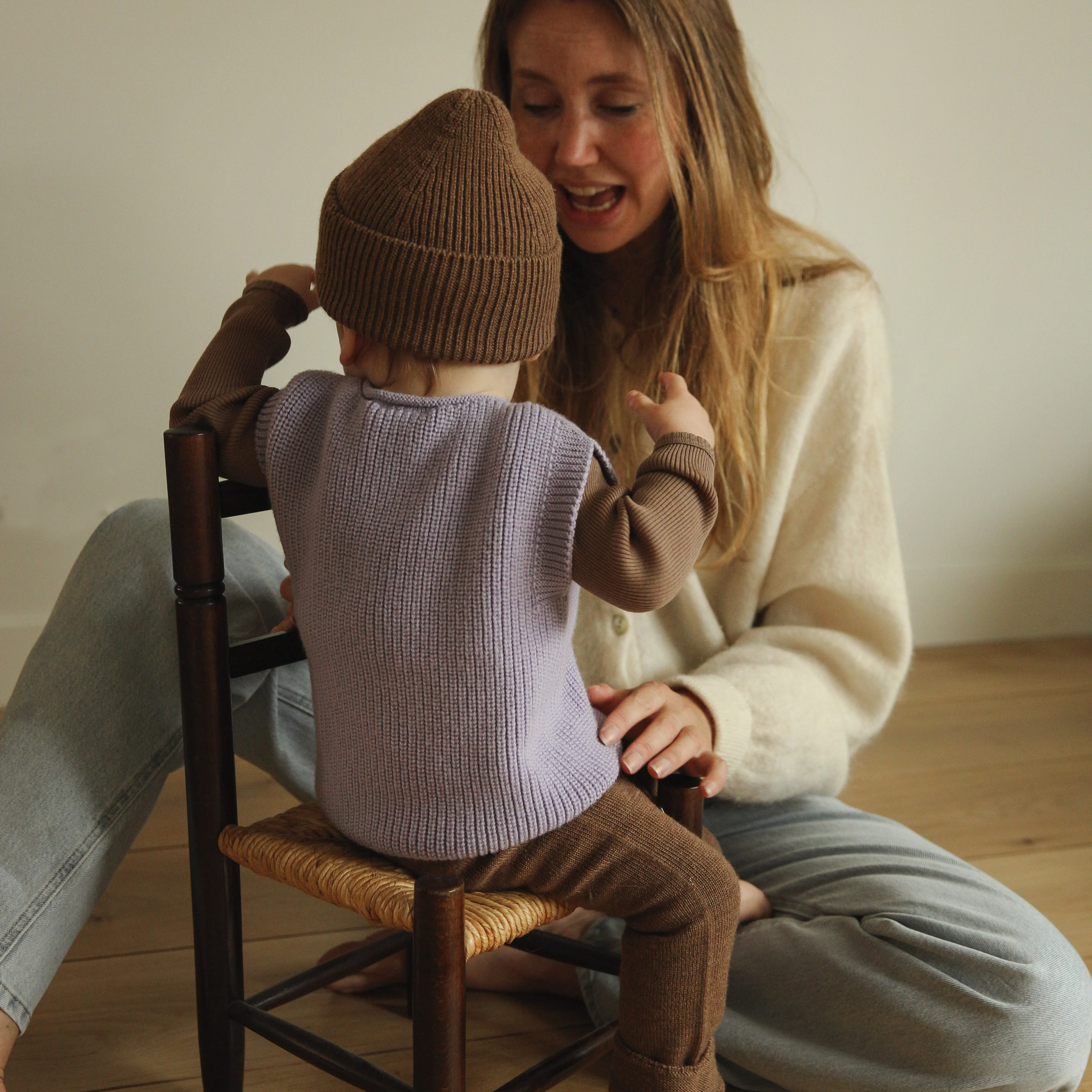 Baby & Kids Merino Wool Harvey Vest - Lilac - Image 5