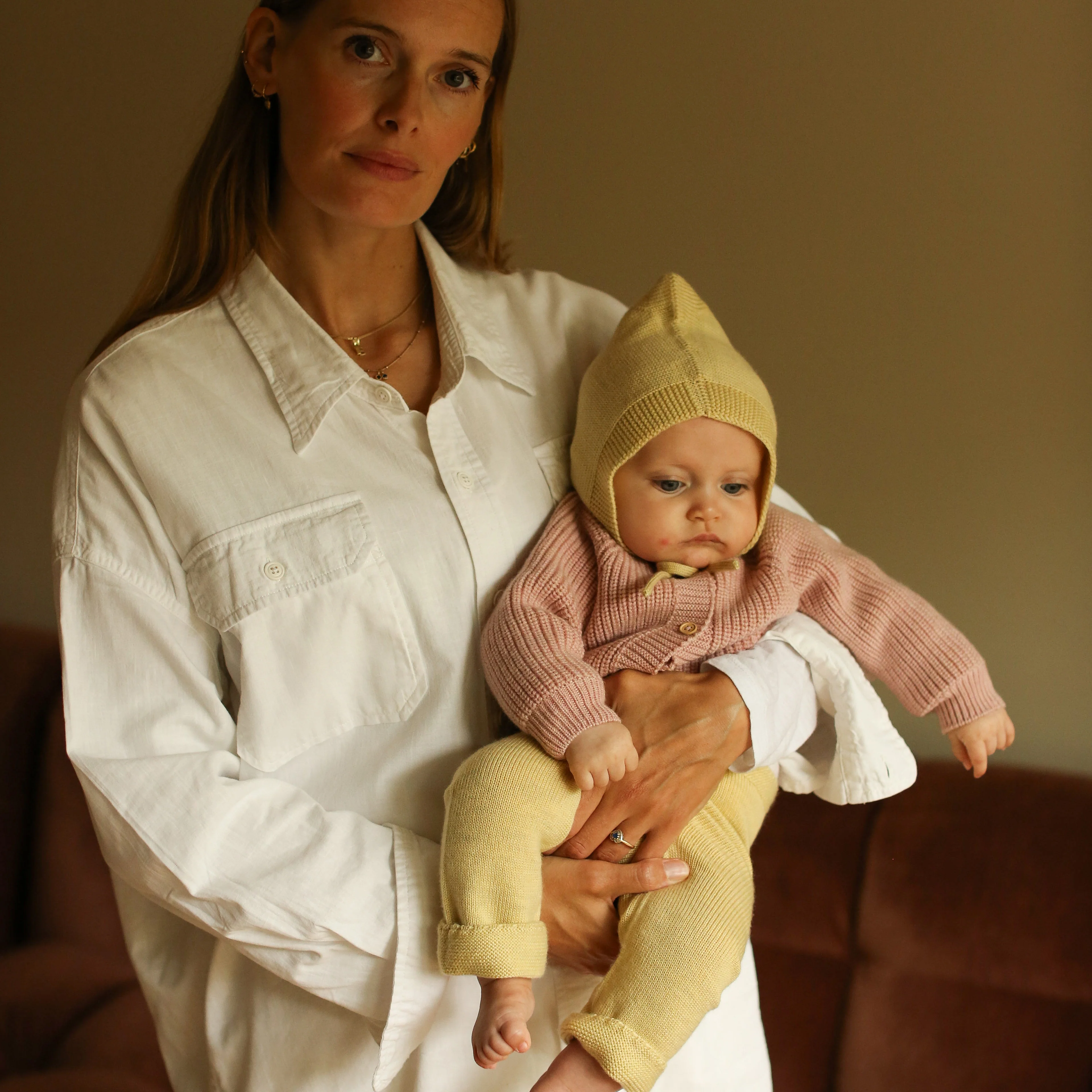 Baby Merino Wool Inga Cardigan - Powder - Image 2