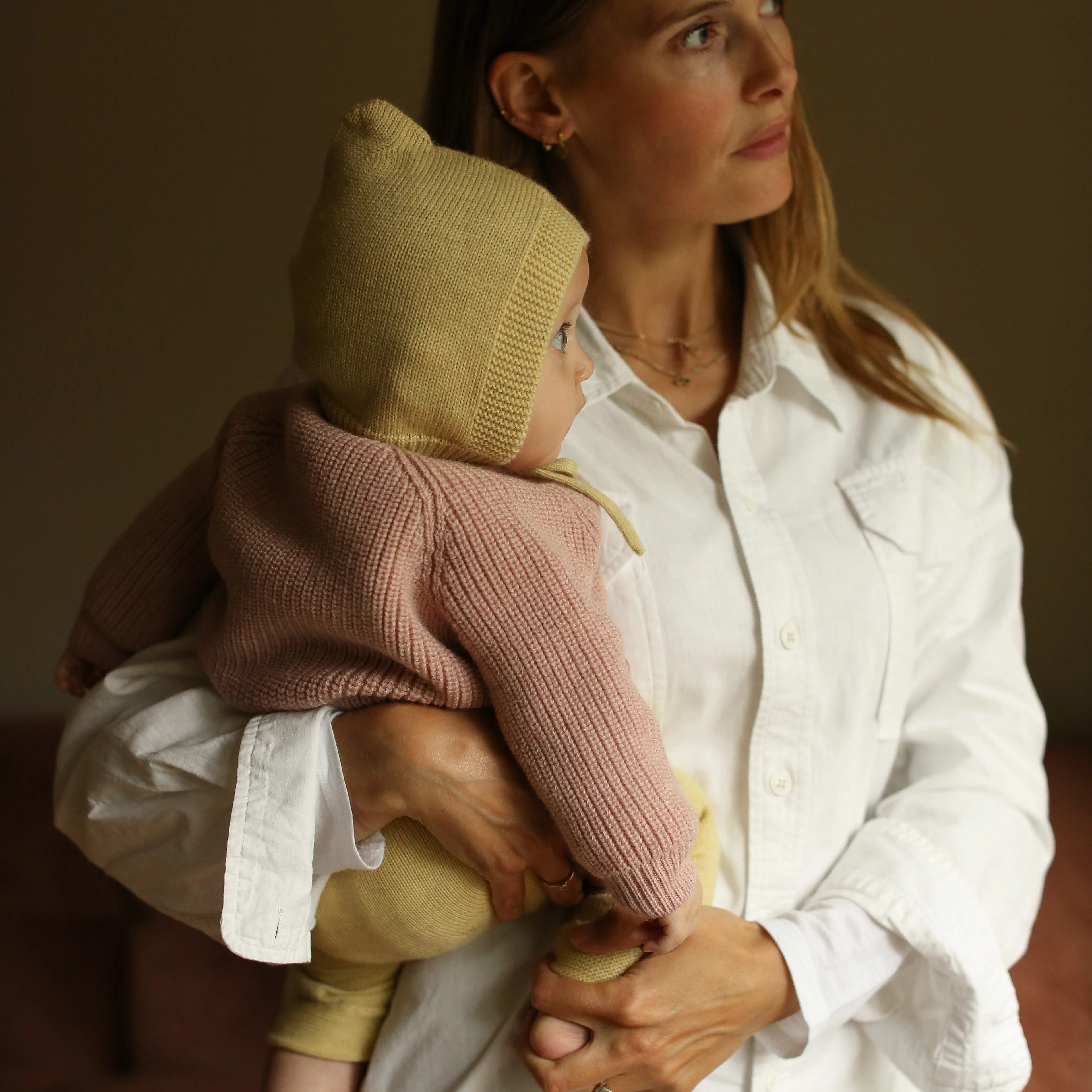 Baby Merino Wool Inga Cardigan - Powder - Image 6