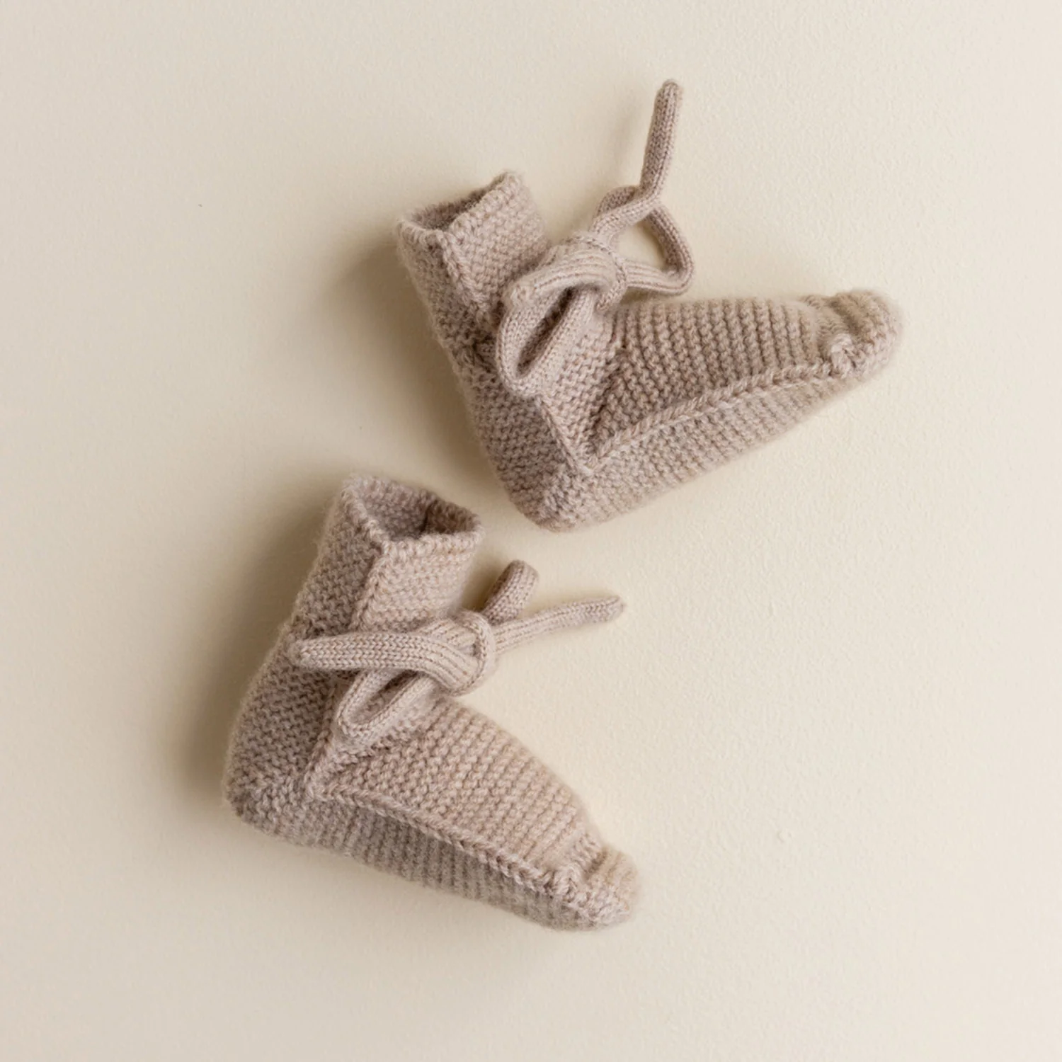 Baby Merino Wool Booties - Sand - Image 4