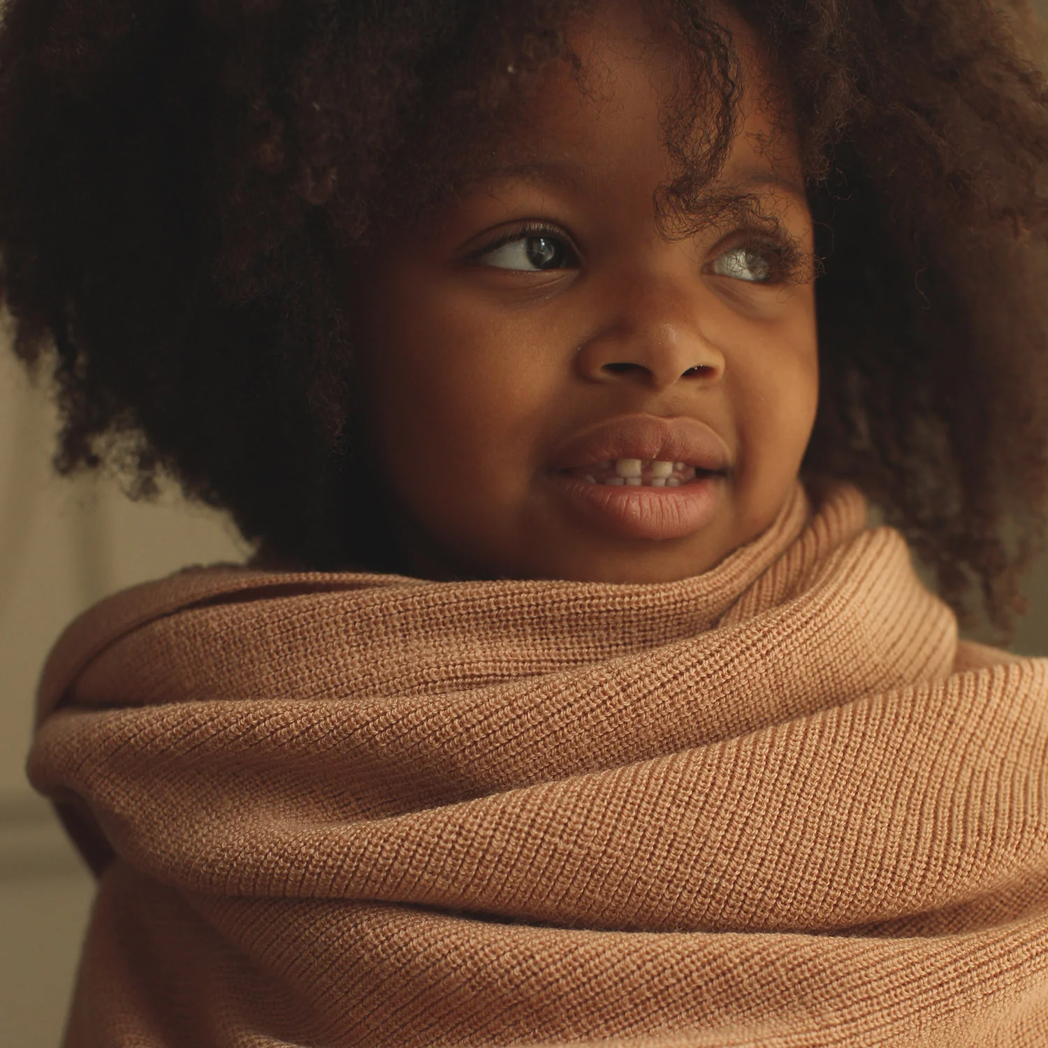 Merino Wool Felix Swaddle/Baby Blanket - Rose - Image 3