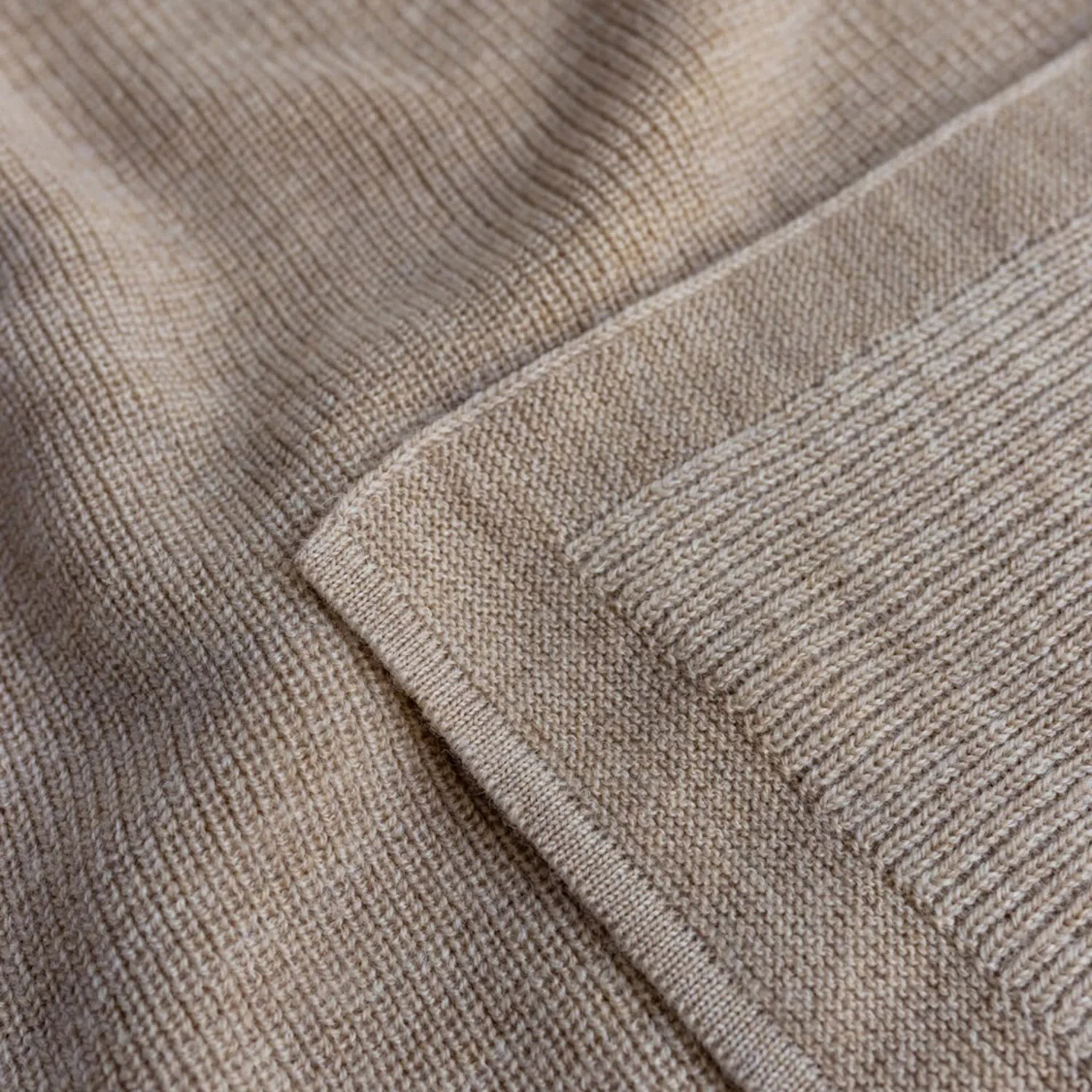 Merino Wool Felix Swaddle/Baby Blanket - Sand - Image 2