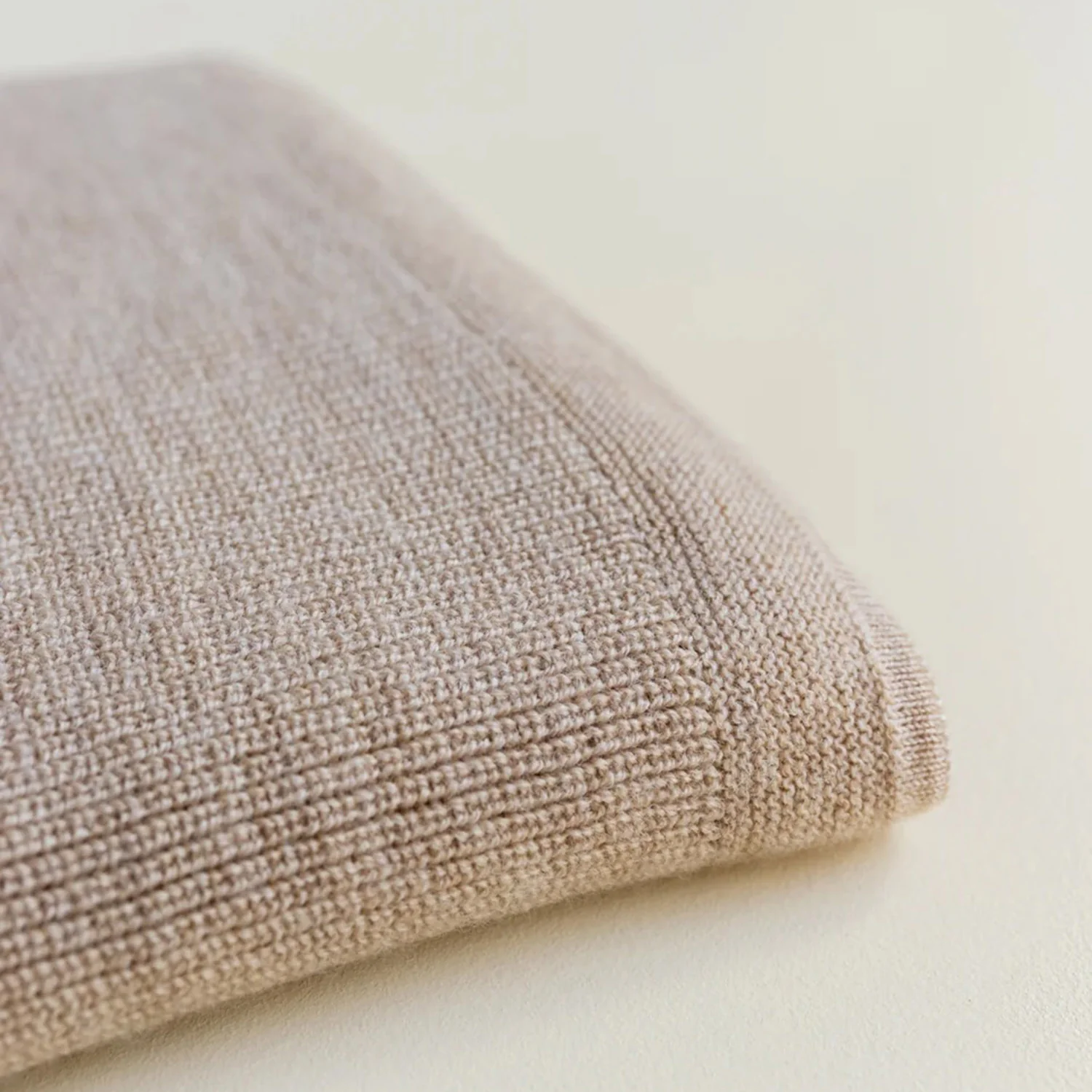 Merino Wool Felix Swaddle/Baby Blanket - Sand - Image 5