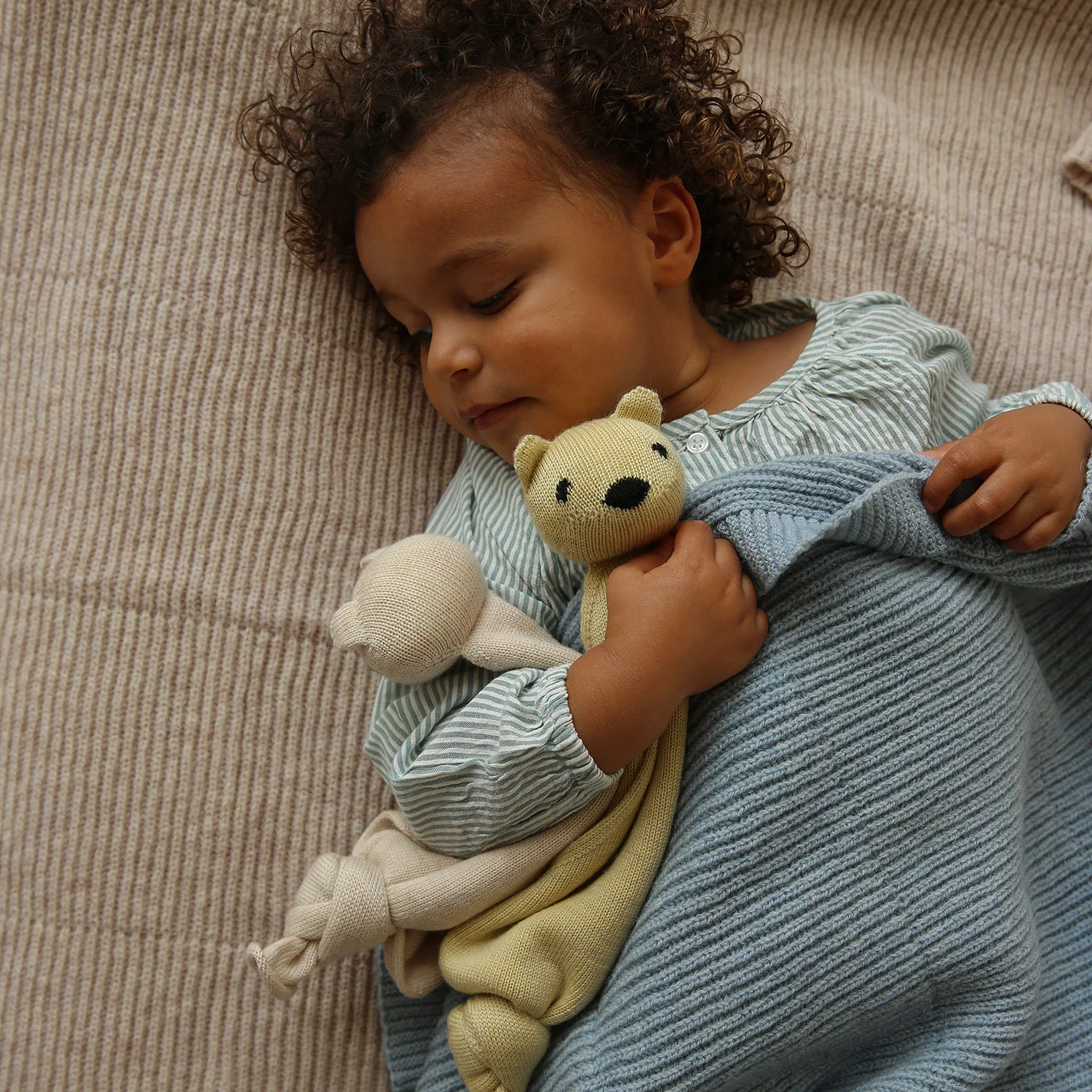 Merino Wool Tokki Teddy Comforter - Light Yellow
