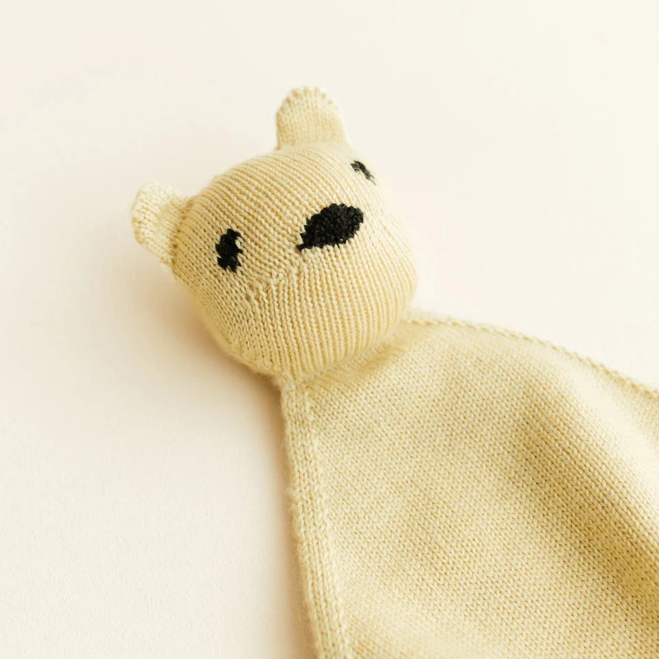 Merino Wool Tokki Teddy Comforter - Light Yellow - Image 3