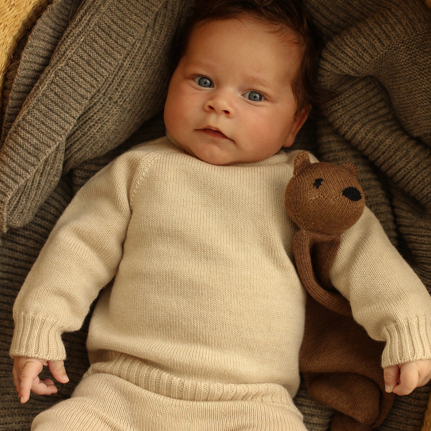 Merino Wool Tokki Teddy Comforter - Mocha - Image 2