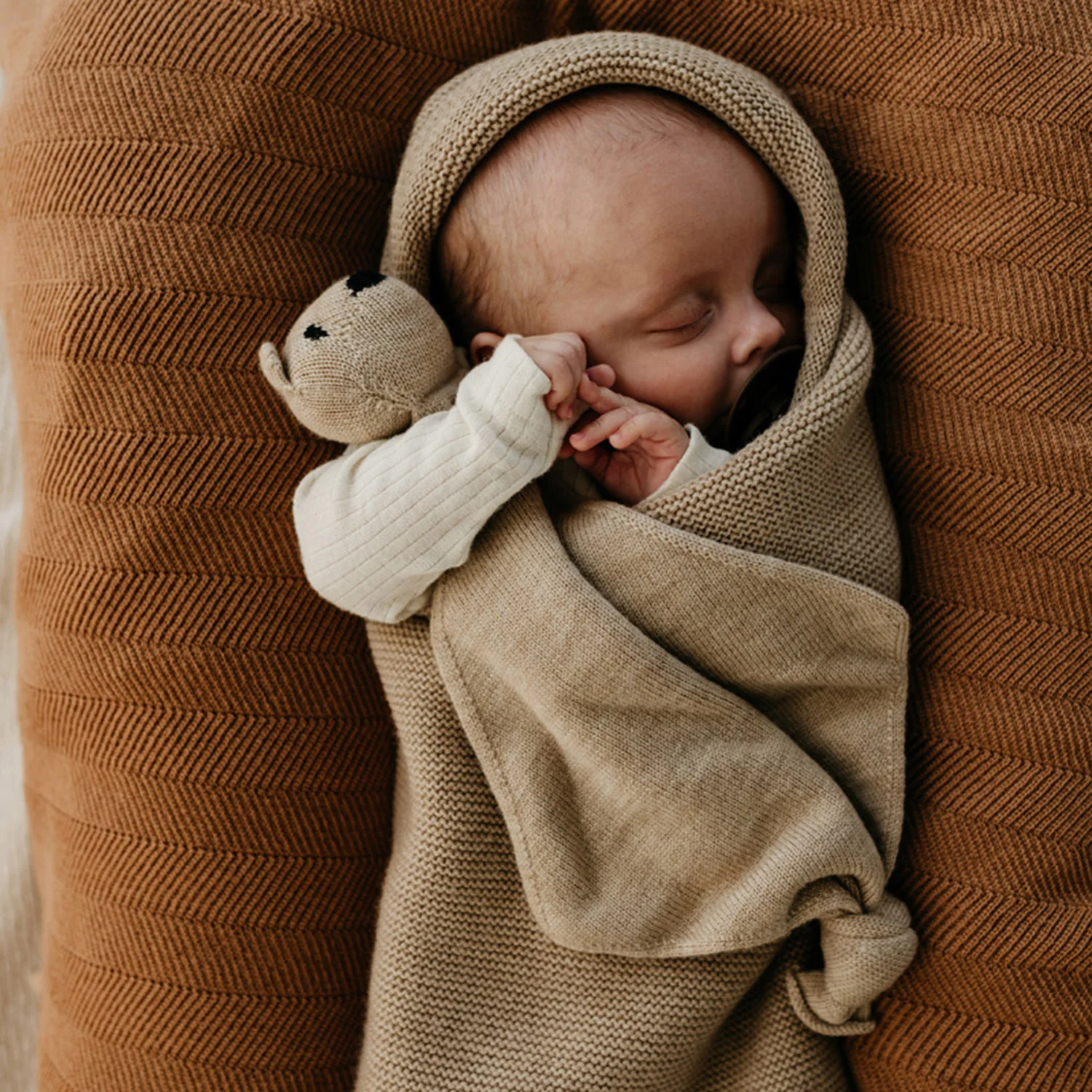 Merino Wool Tokki Teddy Comforter - Sand - Image 2