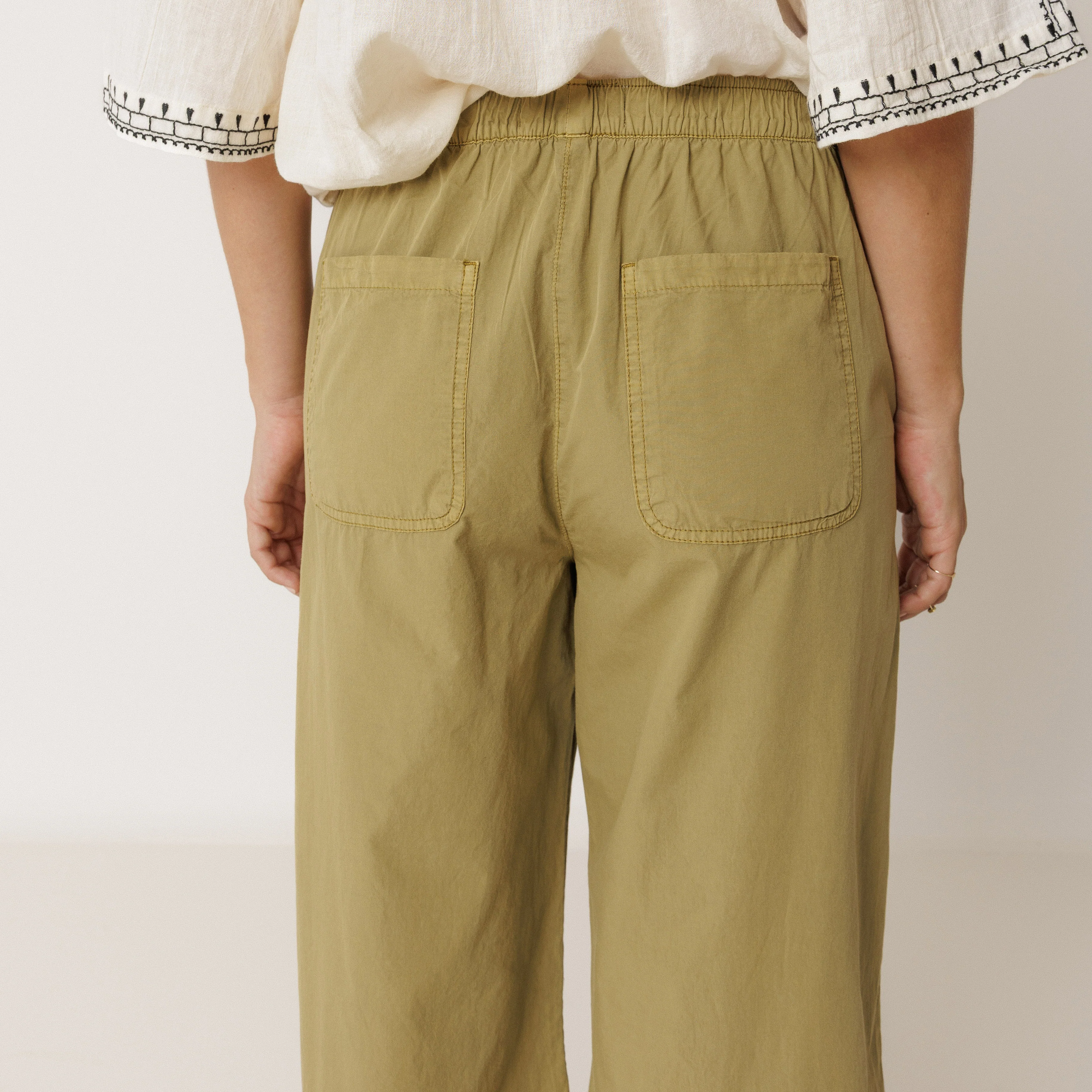 Women's Cotton Poplin Lightweight Trousers - Manzana - Image 6