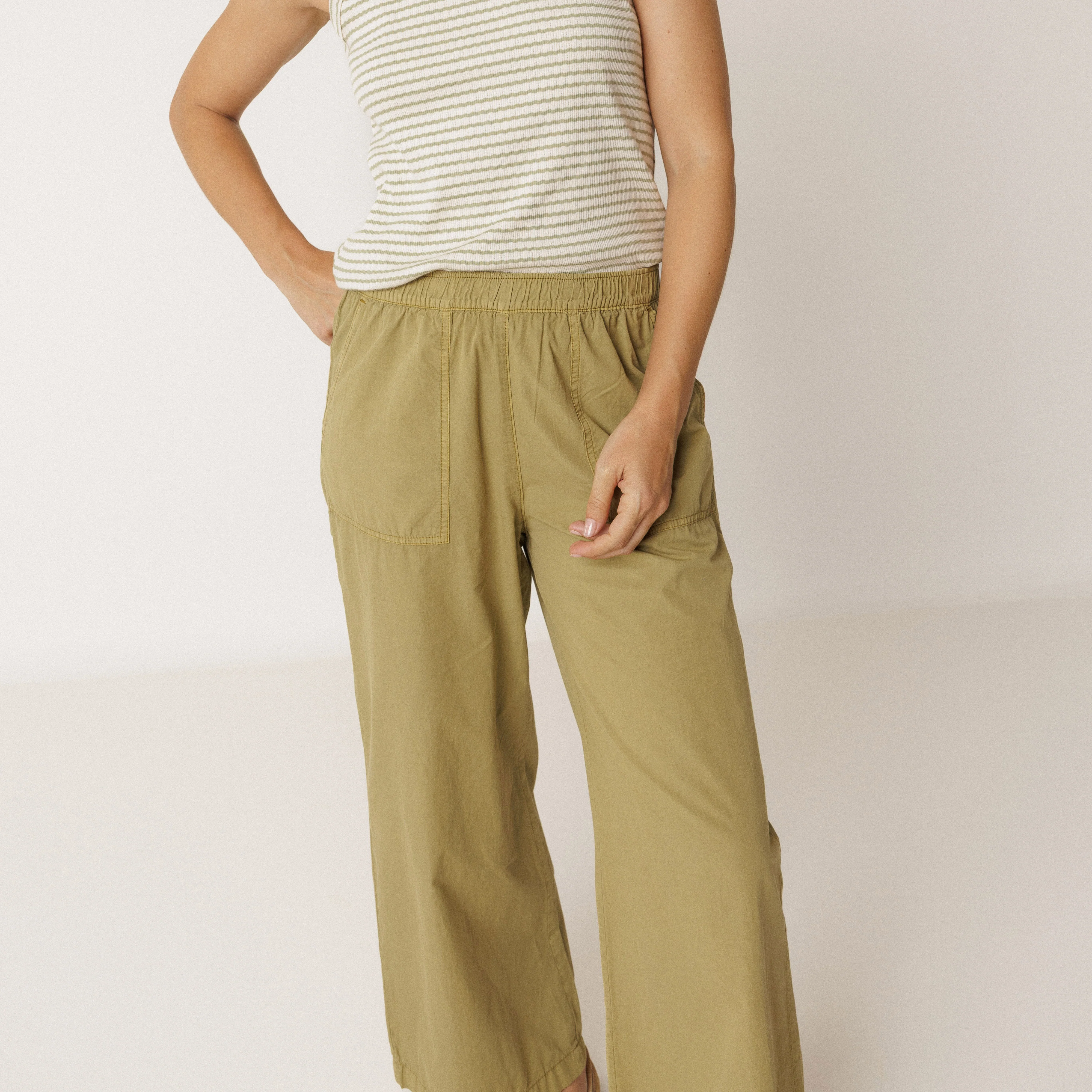 Women's Cotton Poplin Lightweight Trousers - Manzana - Image 8