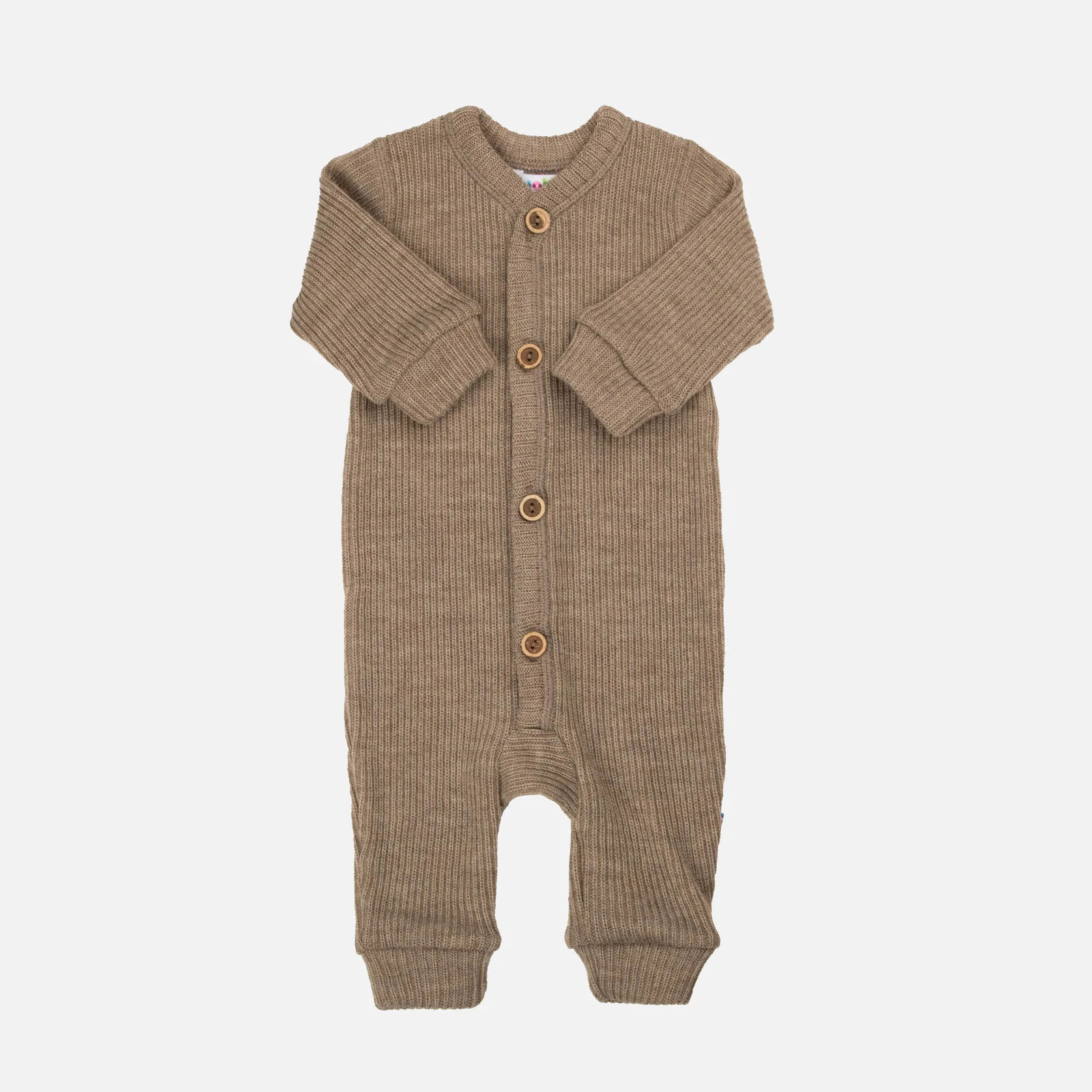 Baby & Kids Merino Wool Heavy Rib Romper - Birch