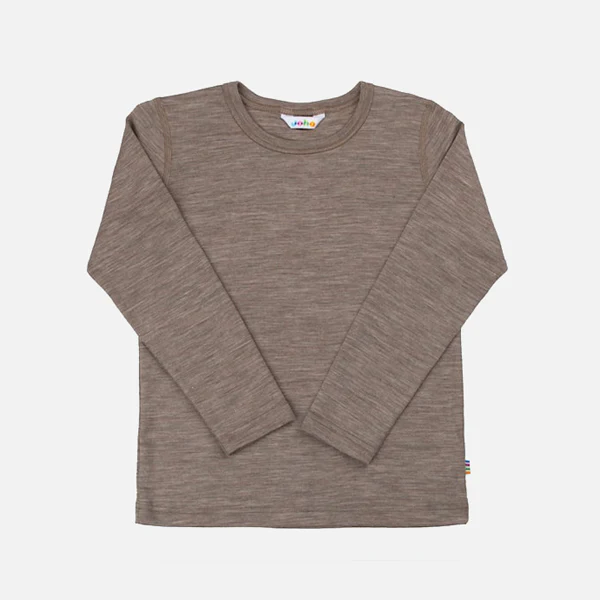 Kids Merino Wool/Silk LS Top - Birch