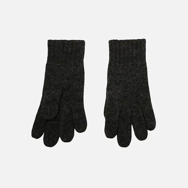 Women's Merino Wool Gloves - Dark Grey Melange - Image 2
