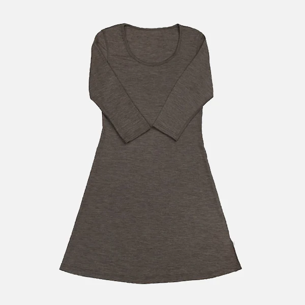 Women's Merino Wool/Silk Night Dress - Ash