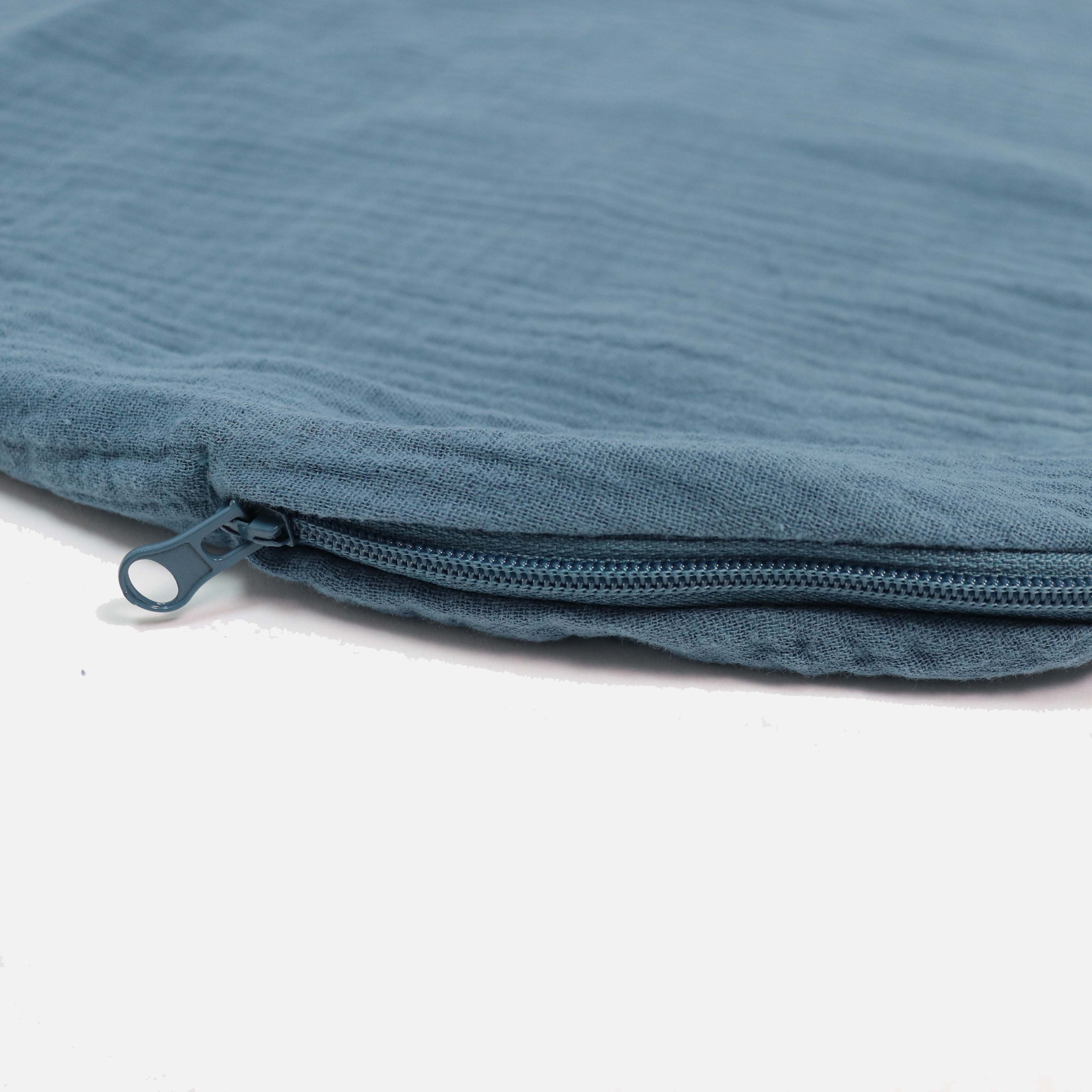 Cotton Muslin Levi Sleeping Bag - Agean Blue - Image 2