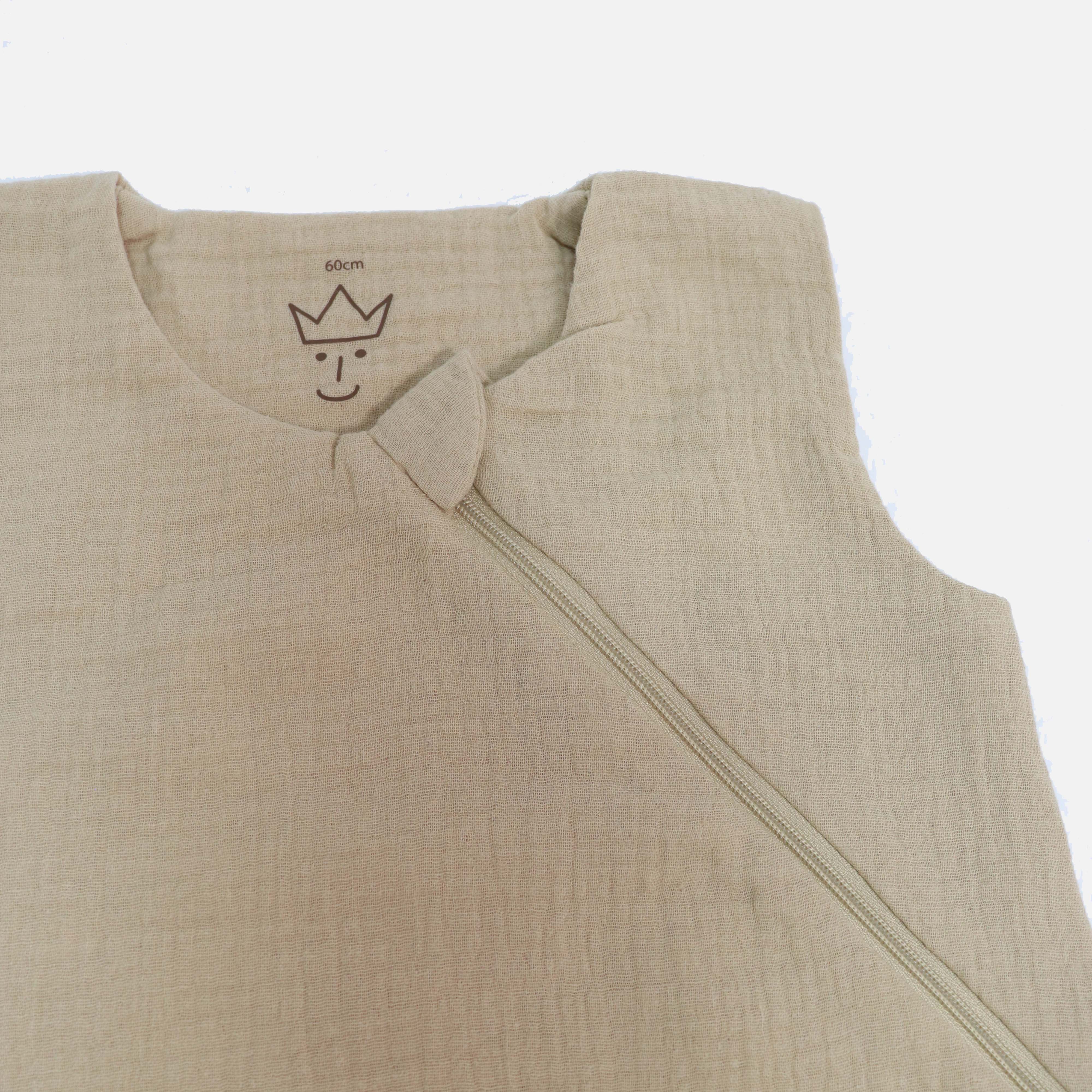 Cotton Muslin Levi Sleeping Bag - Latte - Image 2