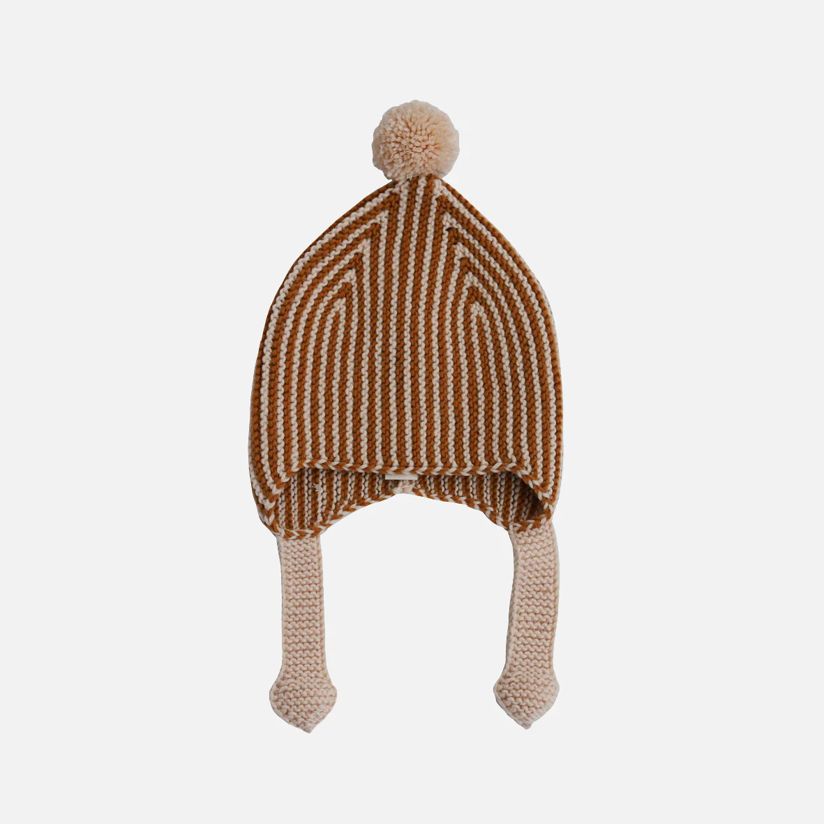 Kids Handknit Merino Wool Divna Hat - Caramel