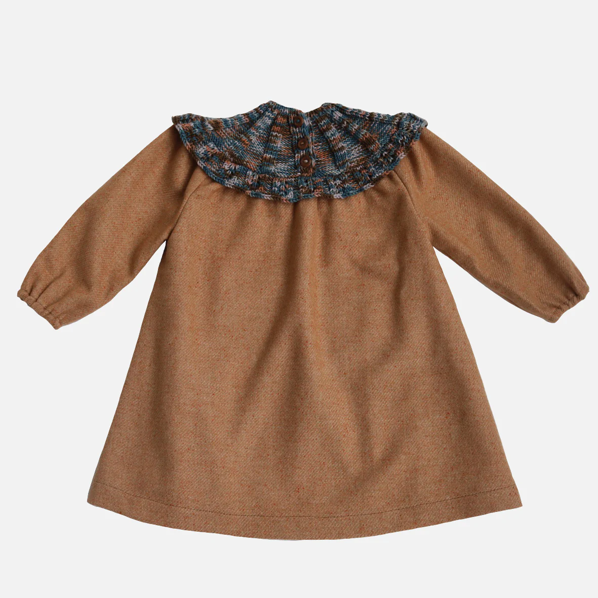Kids Merino Wool Sidra Dress - Chai Tea - Image 2