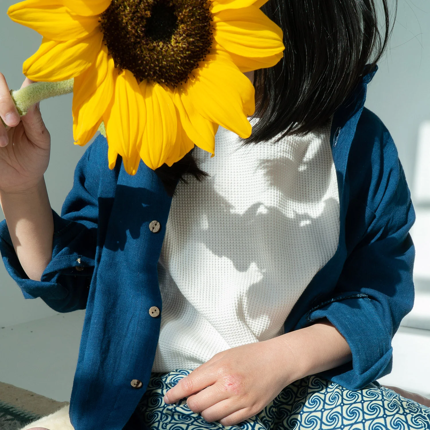 Kids Cotton Malam Shirt - Deep Indigo - Image 3