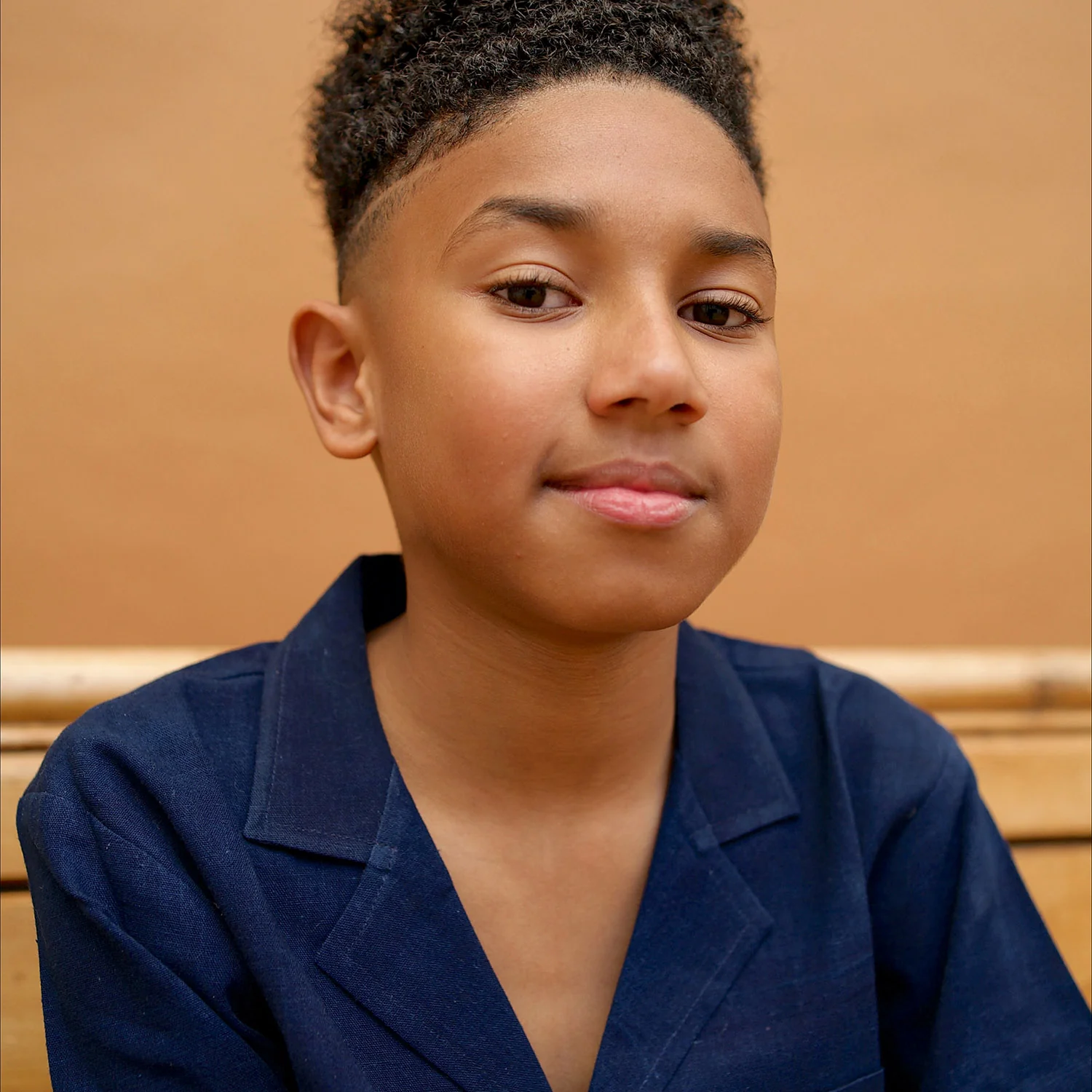 Kids Cotton Temi Shirt - Deep Dark Indigo - Image 3