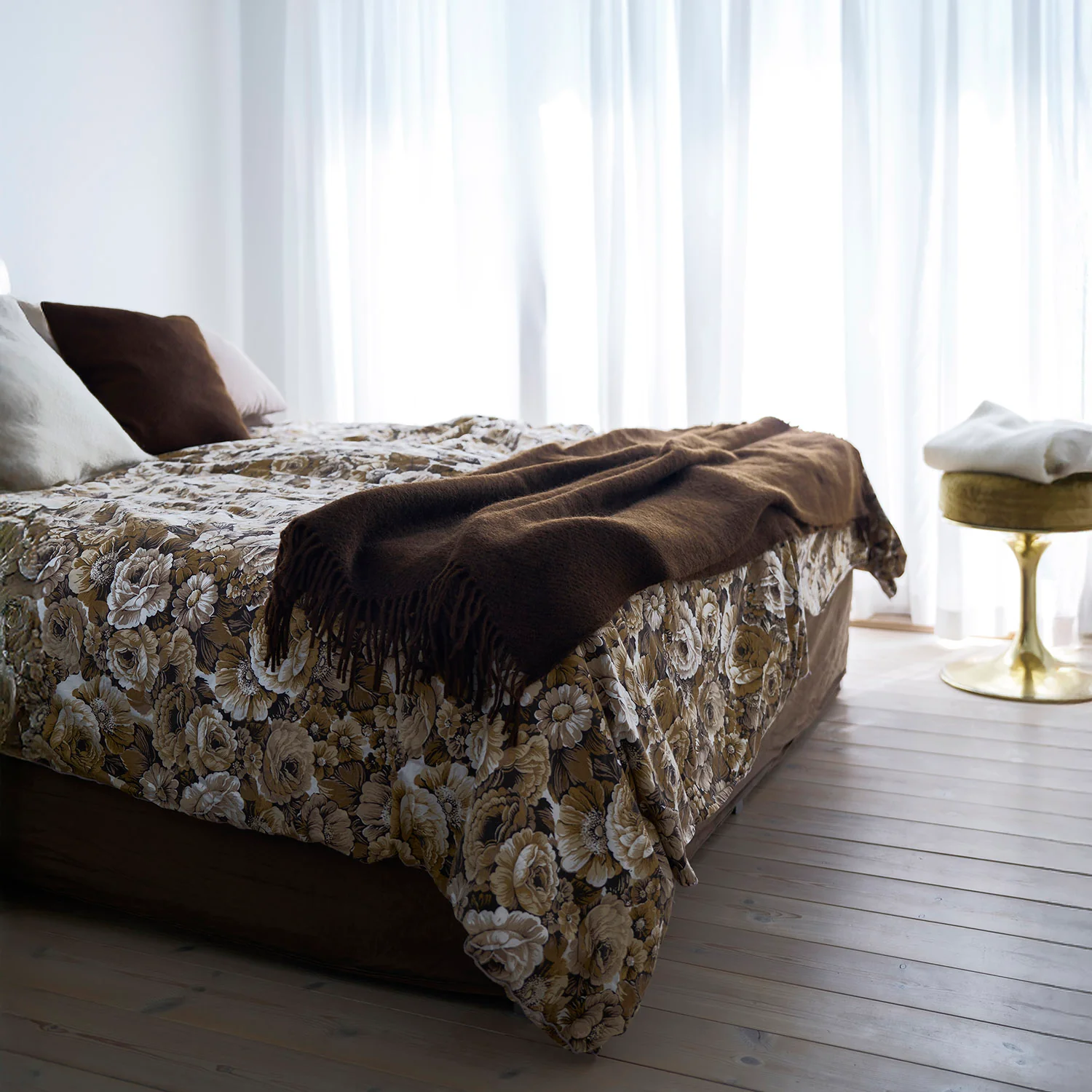 Lambswool Gotland Blanket/Throw - Walnut - Image 3