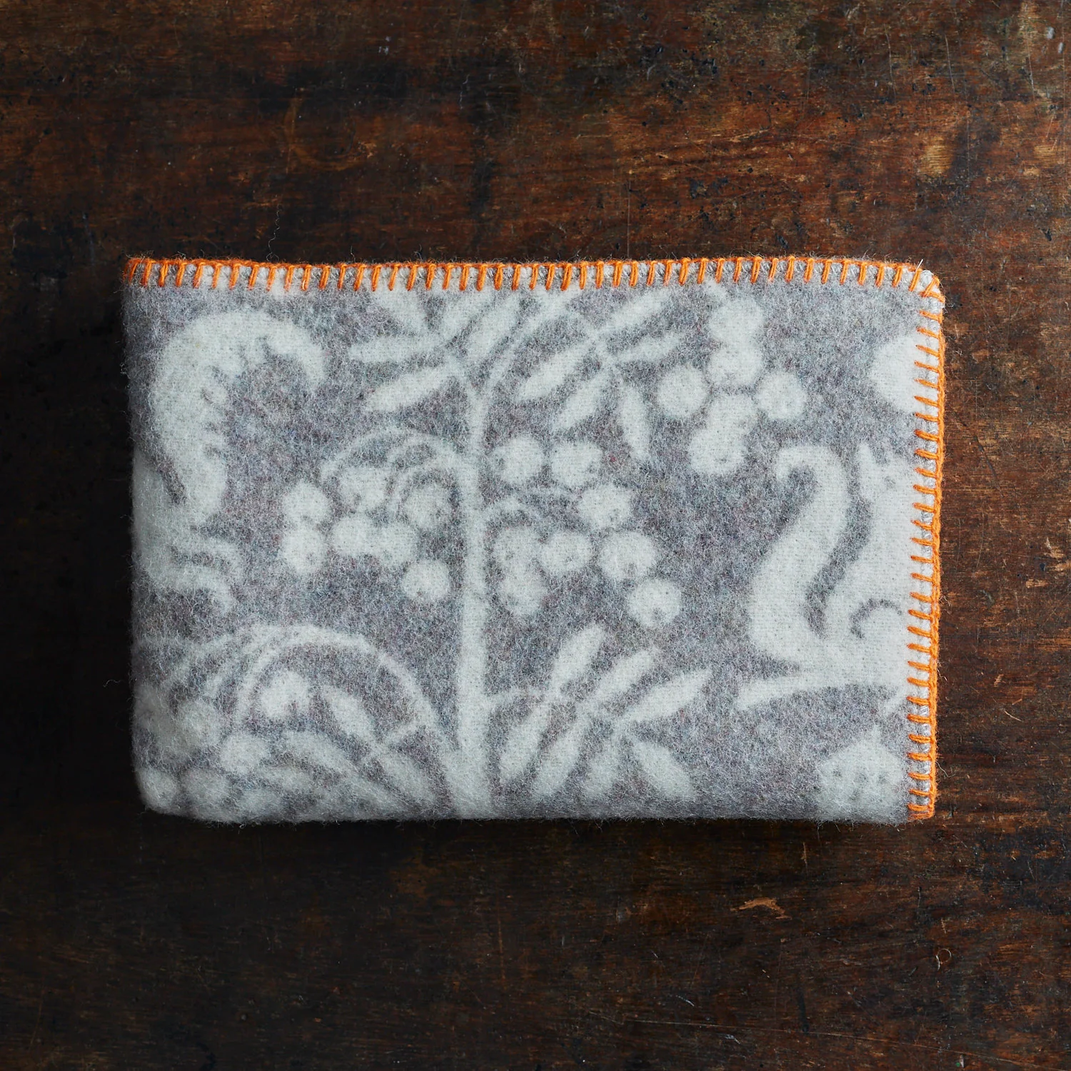Lambswool/Recycled Wool Tree Climbers Baby Blanket/Swaddle - Grey