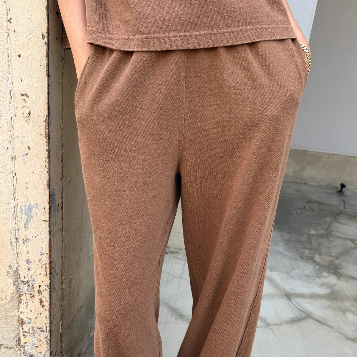 Women's Cotton Balloon Pants - Mud - Image 3