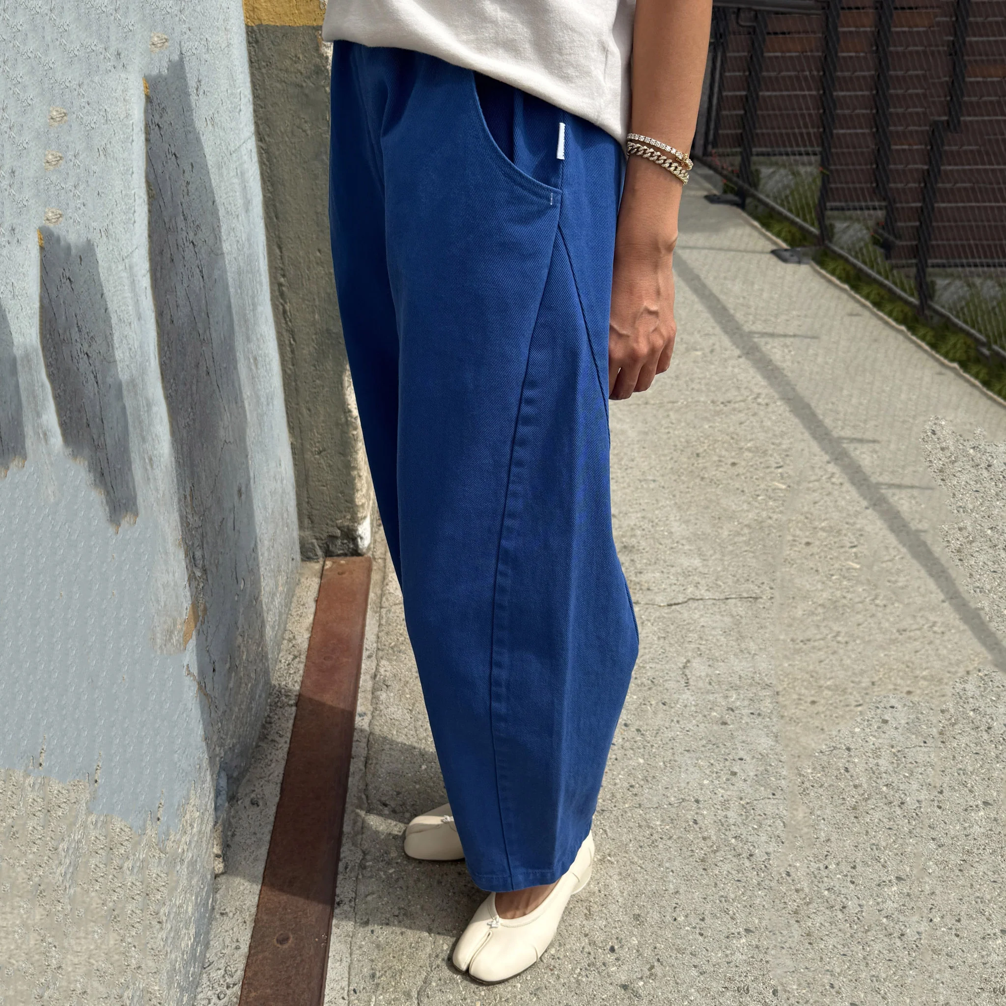 Women's Cotton Arc Pants - Azure - Image 4
