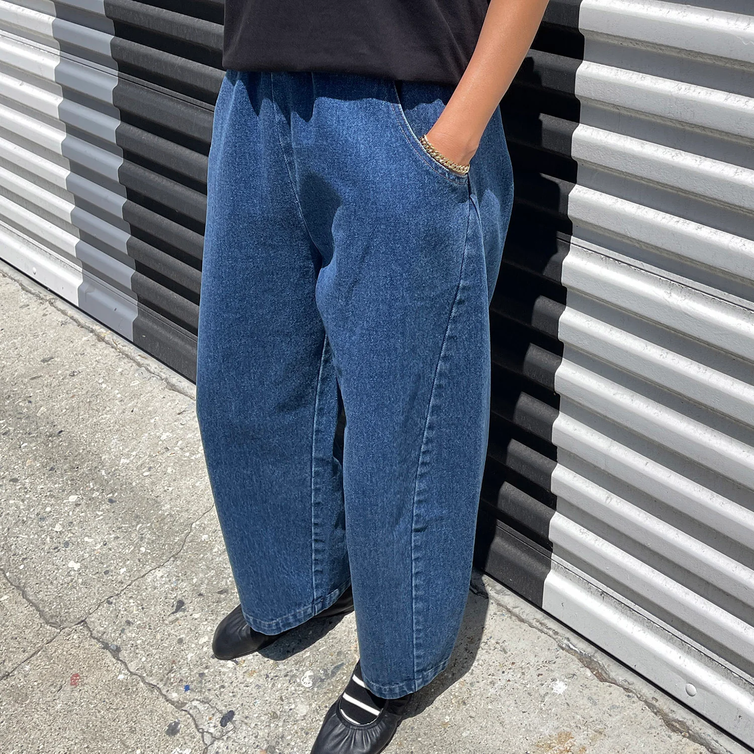 Women's Cotton Arc Pants - Blue Denim
