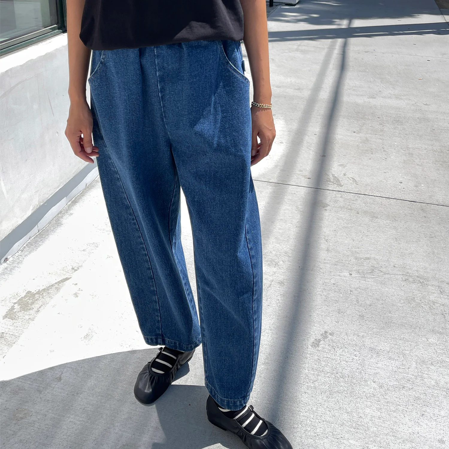 Women's Cotton Arc Pants - Blue Denim - Image 3