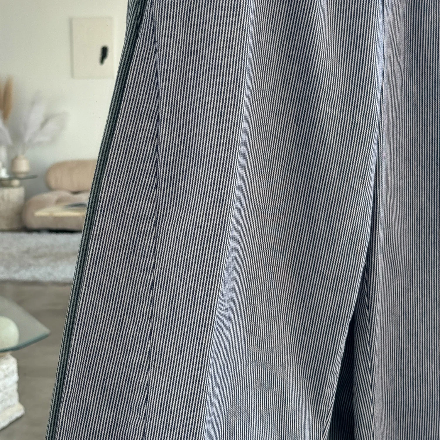 Women's Cotton Arc Pants - Blue Stripe - Image 4