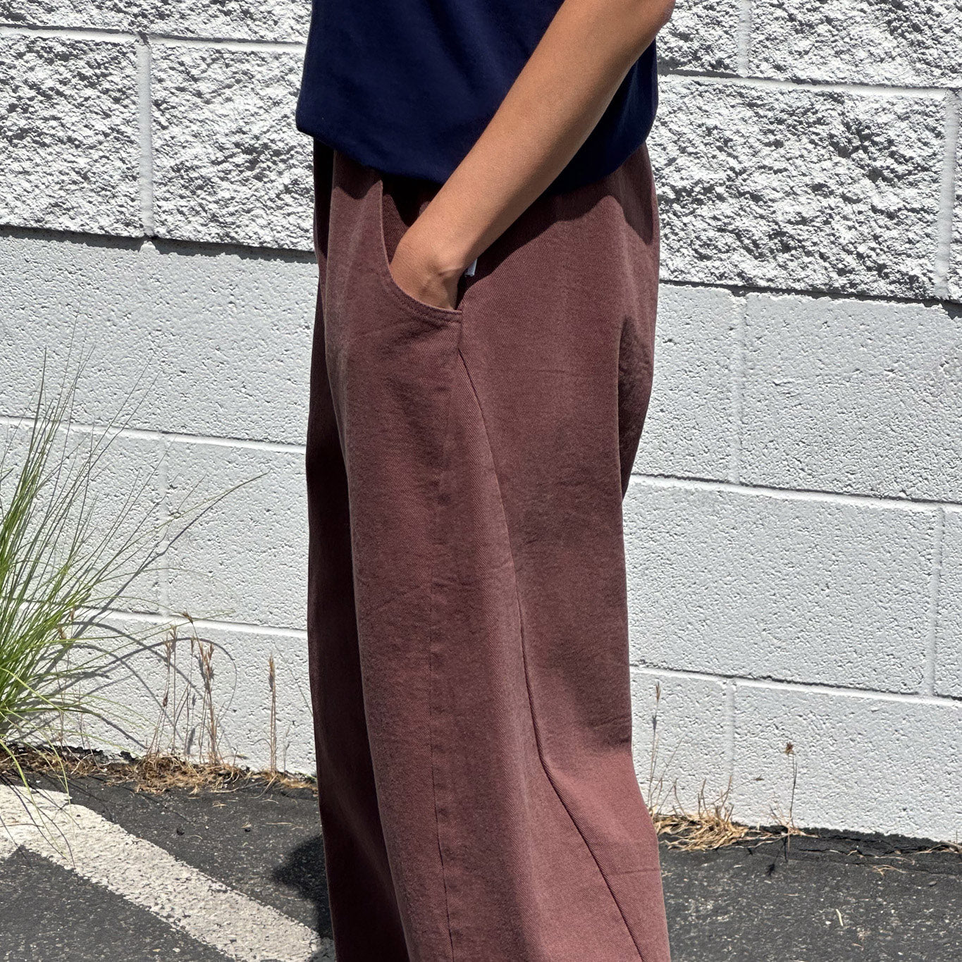 Women's Cotton Arc Pants - Chocolate - Image 3