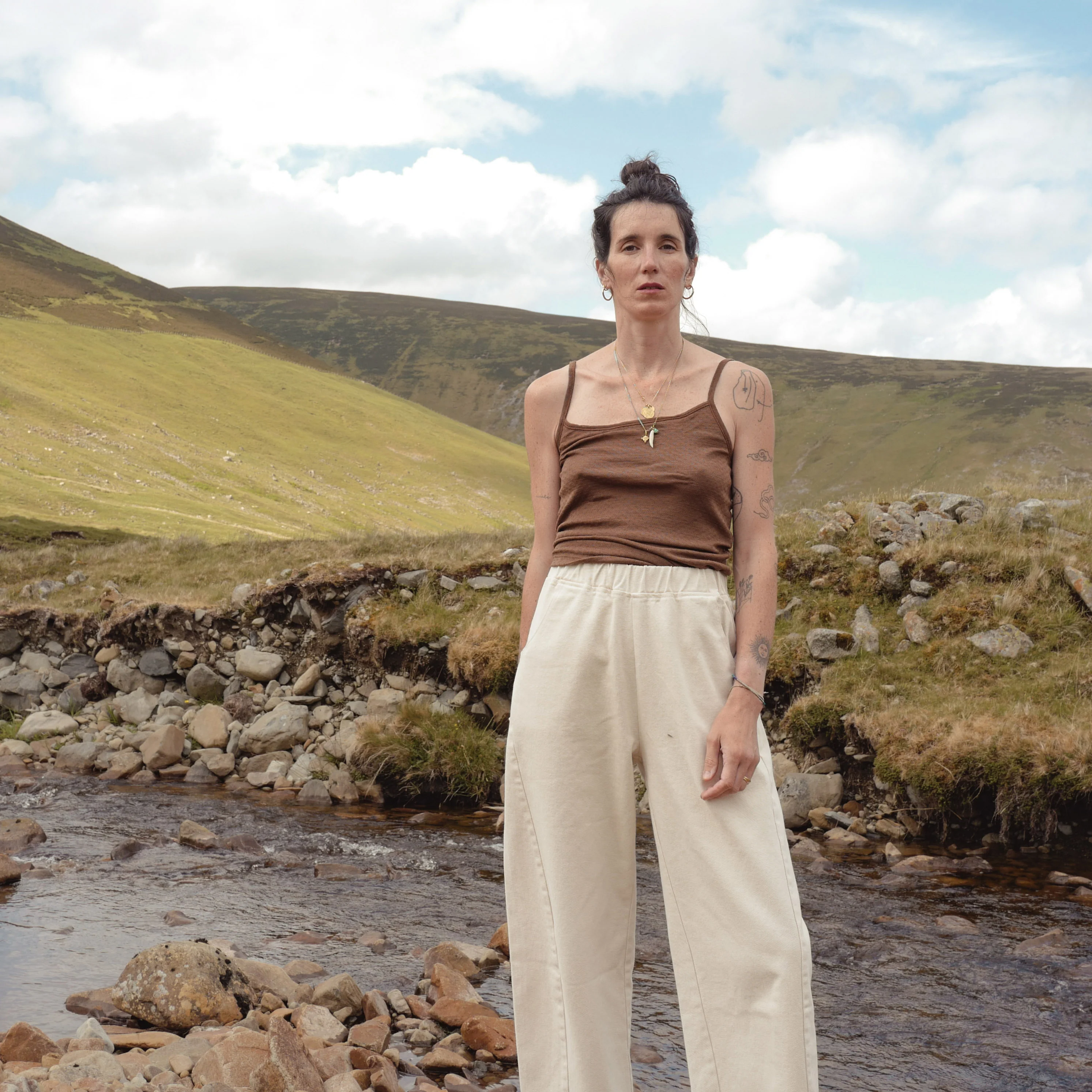 Women's Cotton Arc Pants - Naturel - Image 7