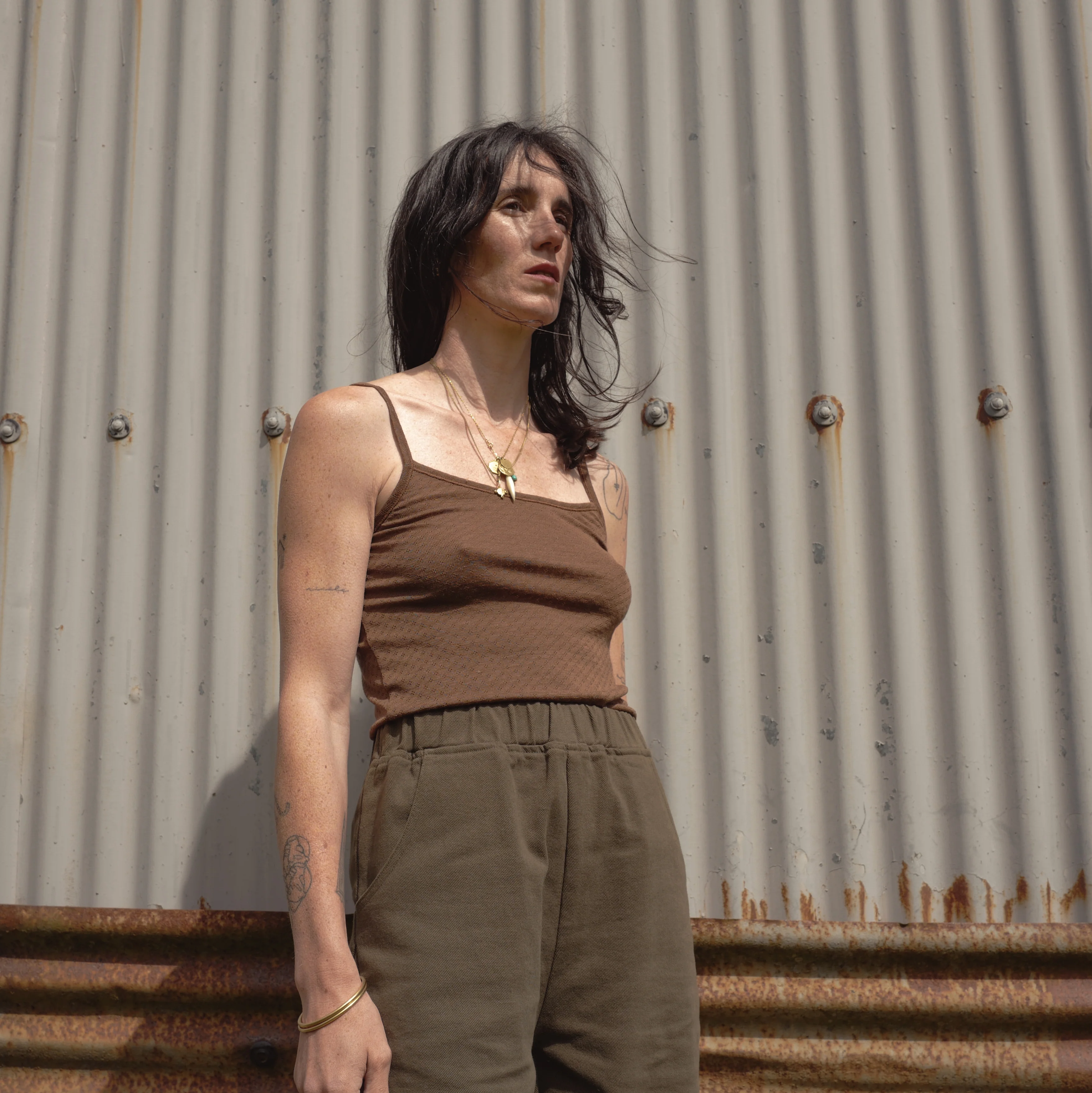 Women's Cotton Arc Pants - Olive Canvas - Image 9