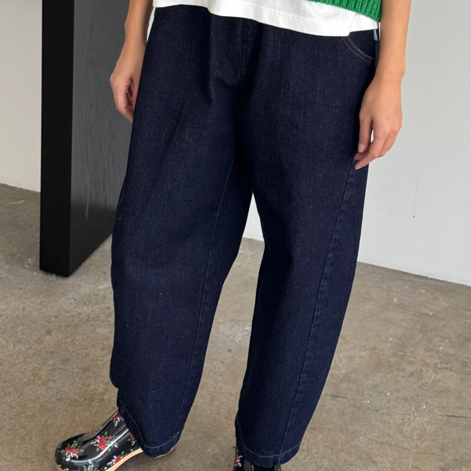 Women's Cotton Arc Pants - Raw Denim - Image 5