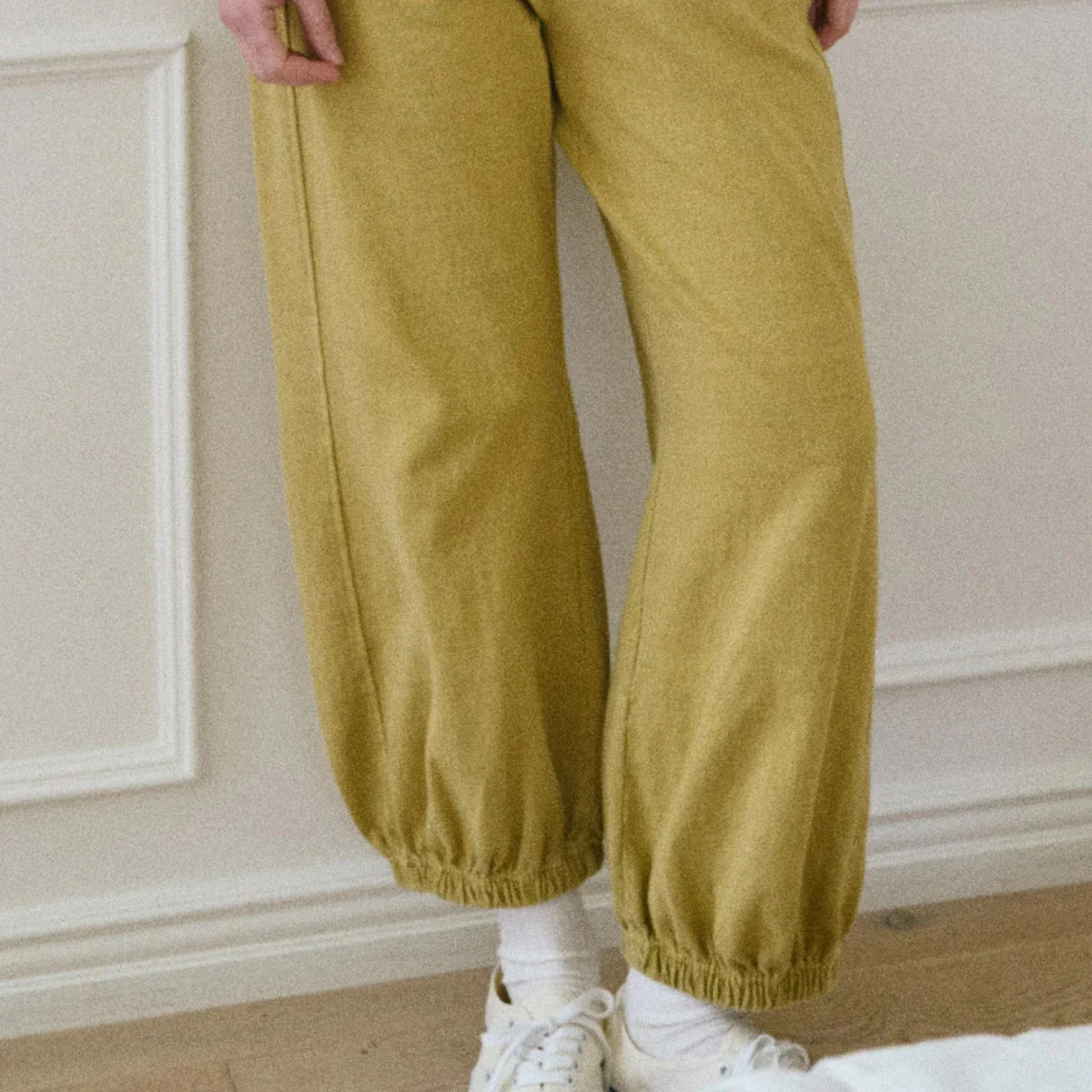 Women's Cotton Balloon Pants - Ochre - Image 3