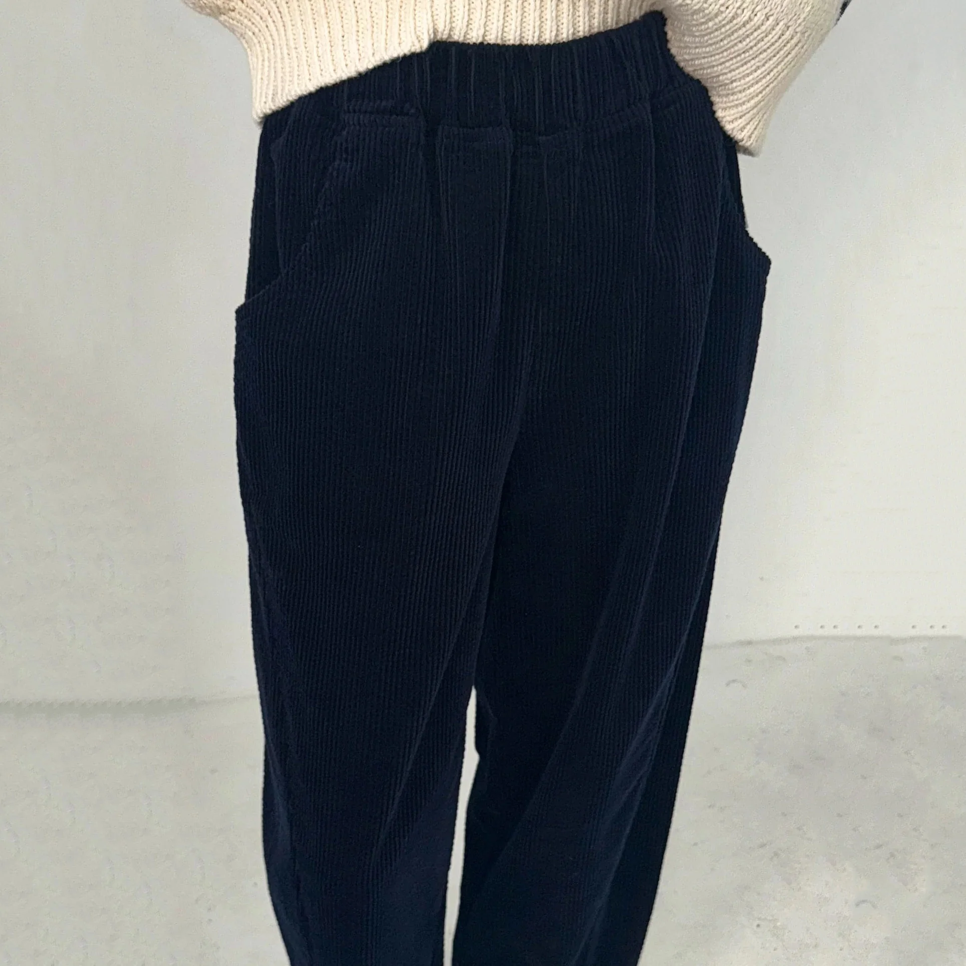 Women's Cotton Corduroy Arc Pants - Midnight - Image 3