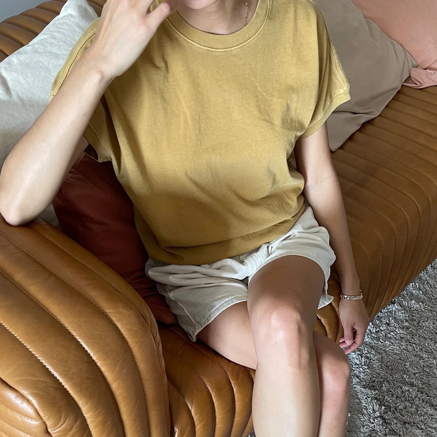Women's Cotton Ease Tee - Butterscotch - Image 3