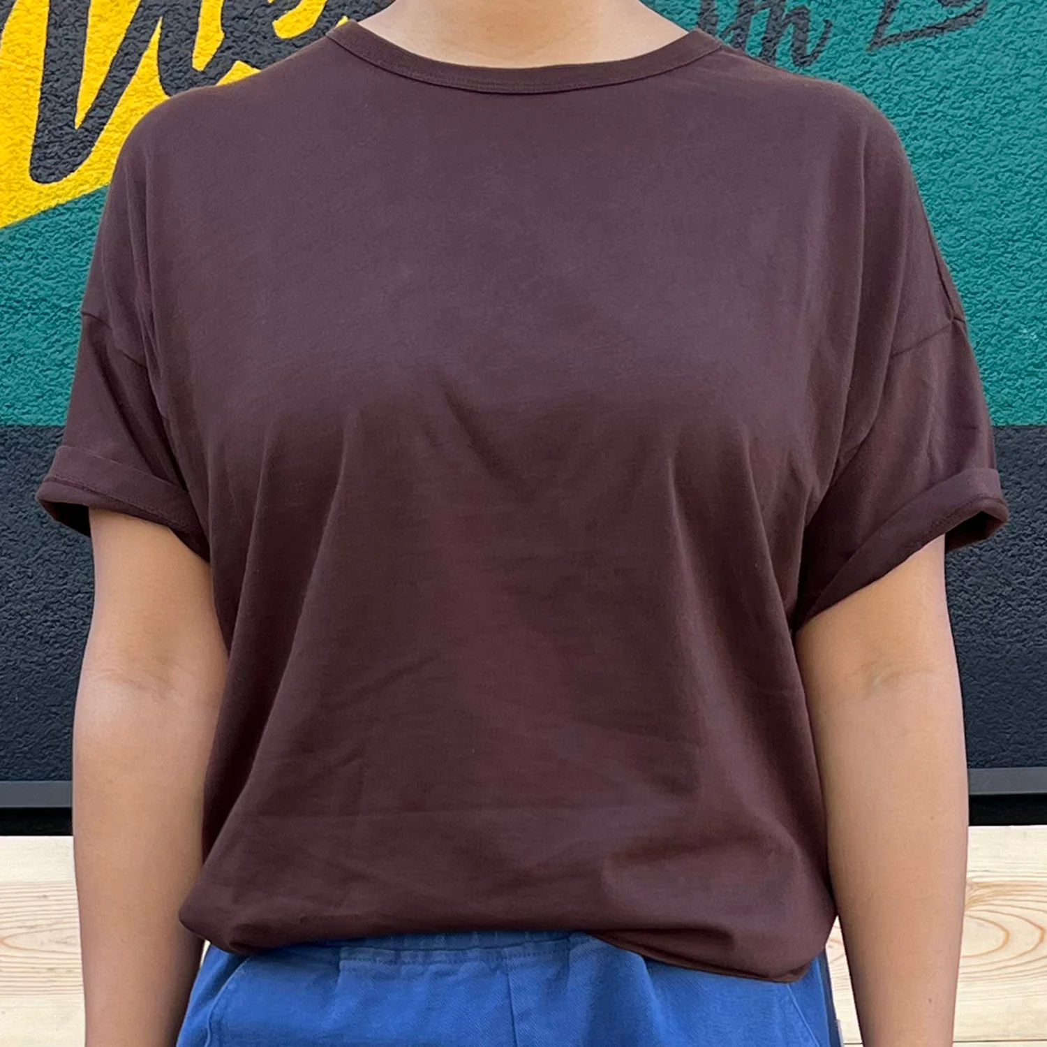 Women's Cotton Her Tee - Cacao - Image 3