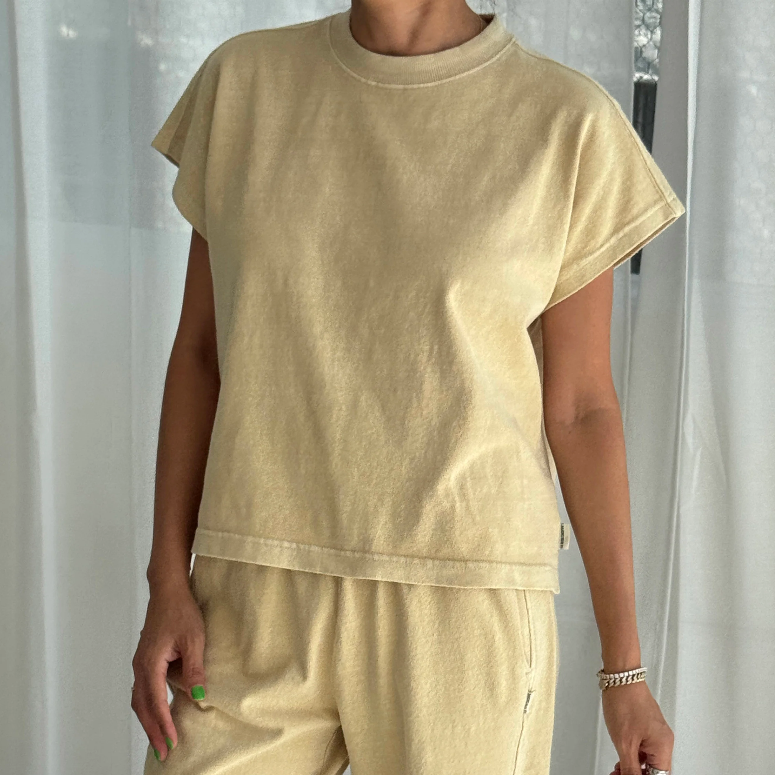 Women's Cotton Jeanne Tee - Butter - Image 6