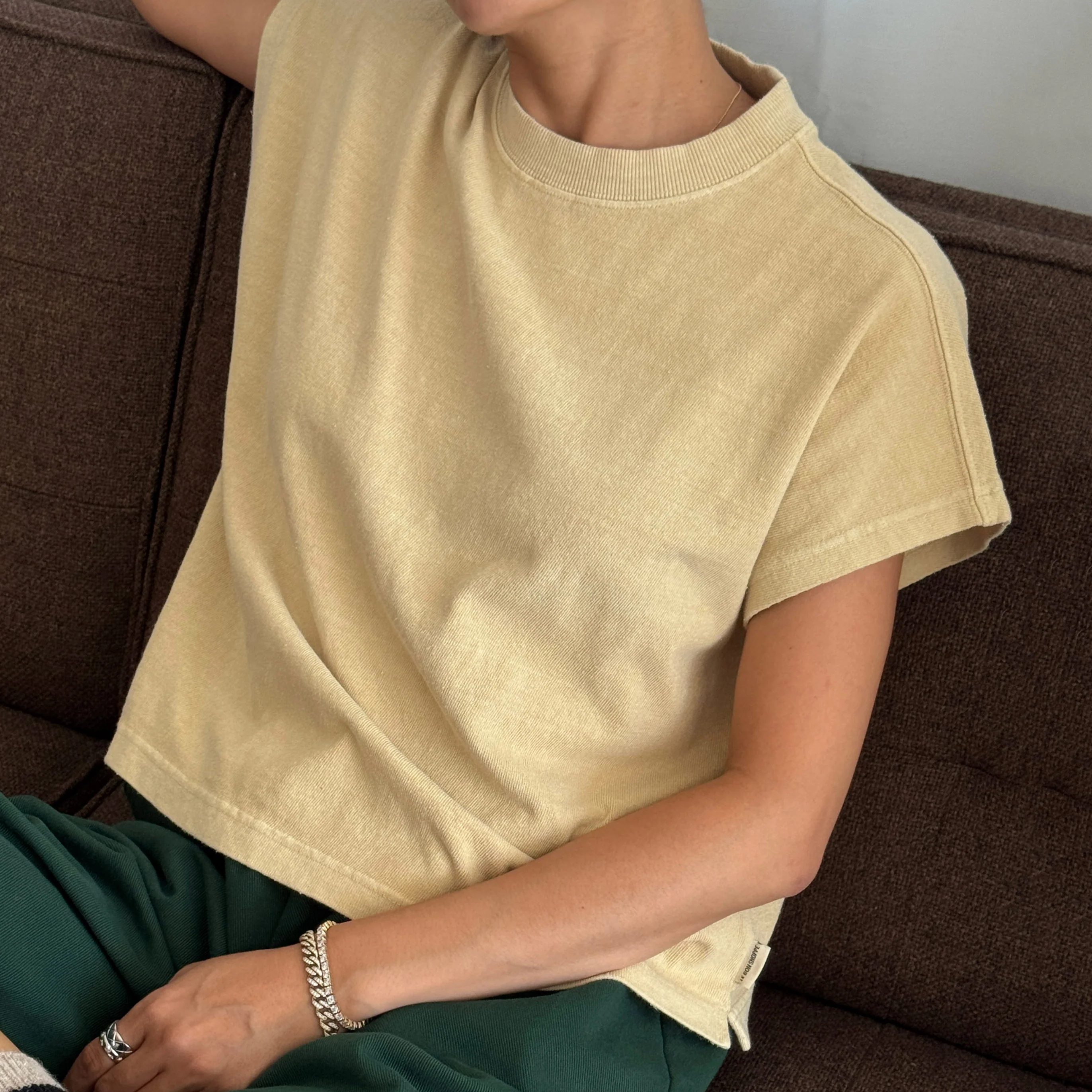 Women's Cotton Jeanne Tee - Butter - Image 7