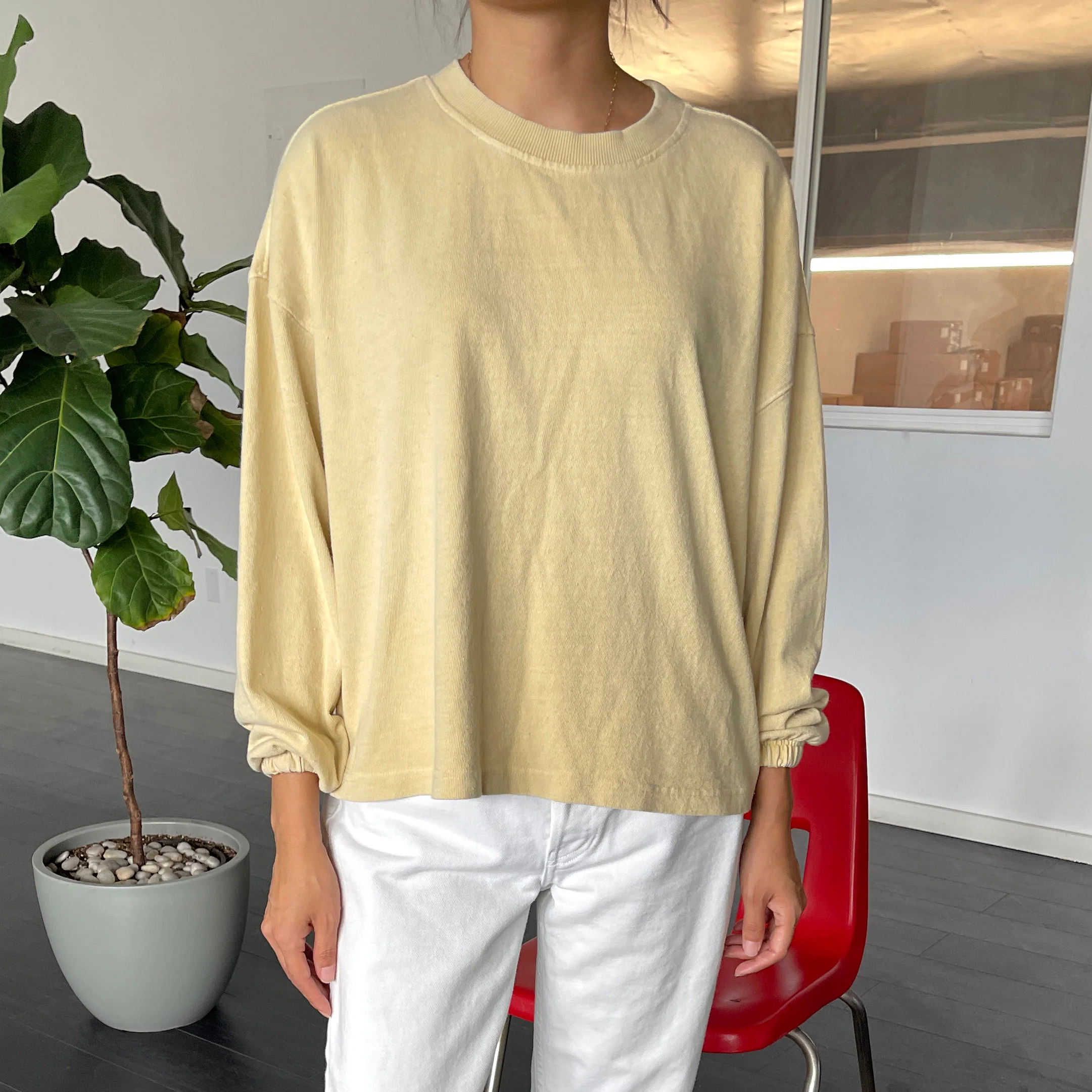 Women's Cotton Naturelle Tee - Butter - Image 4