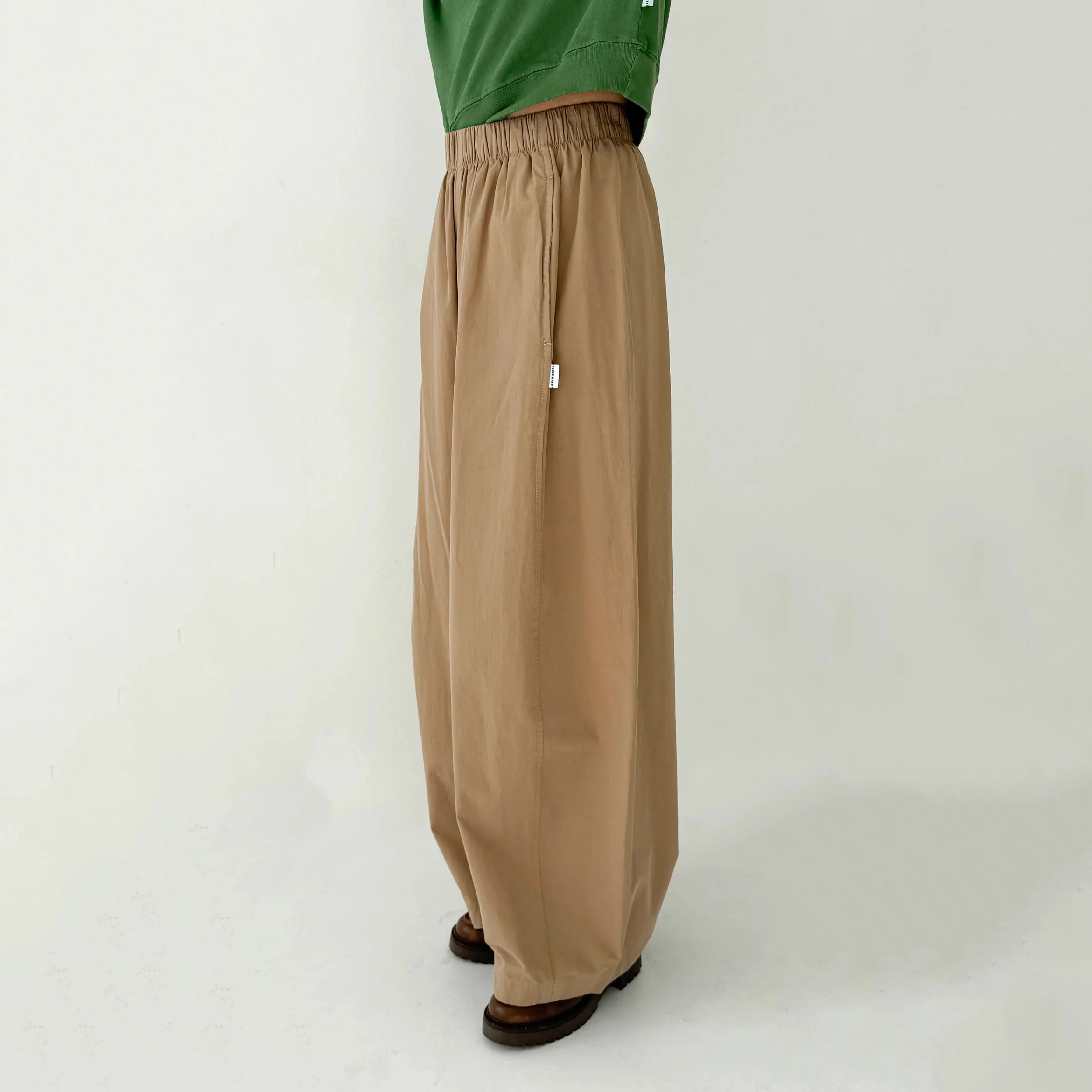 Women's Cotton Parachute Pants - Khaki - Image 2