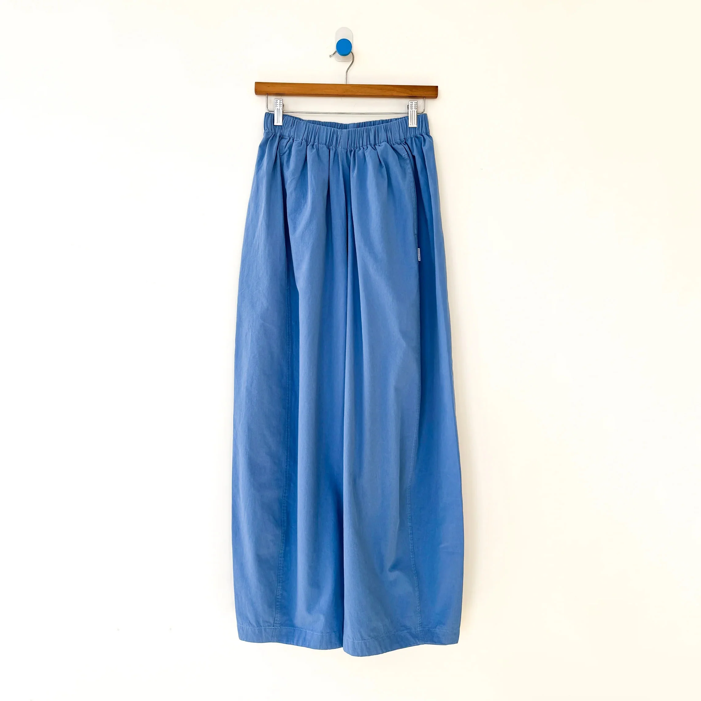 Women's Cotton Parachute Pants - Slate Blue - Image 2